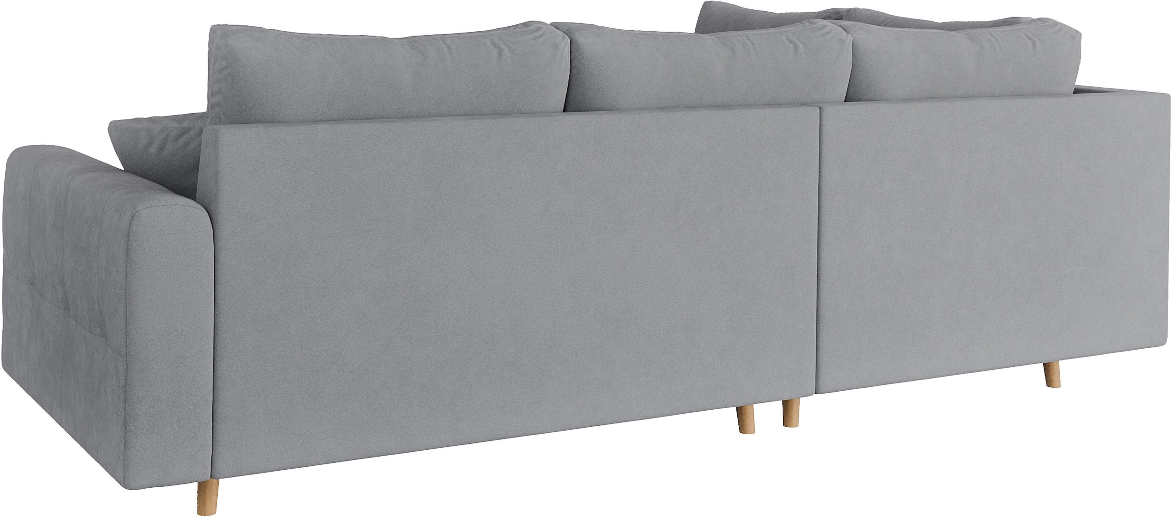 Home affaire Ecksofa »CHARRE L-Form mit Ottomane, Maße B/T/H: 231/161/81 cm«, feine Steppung, lose Rücken- und Zierkissen, auch in Cord und Bouclé