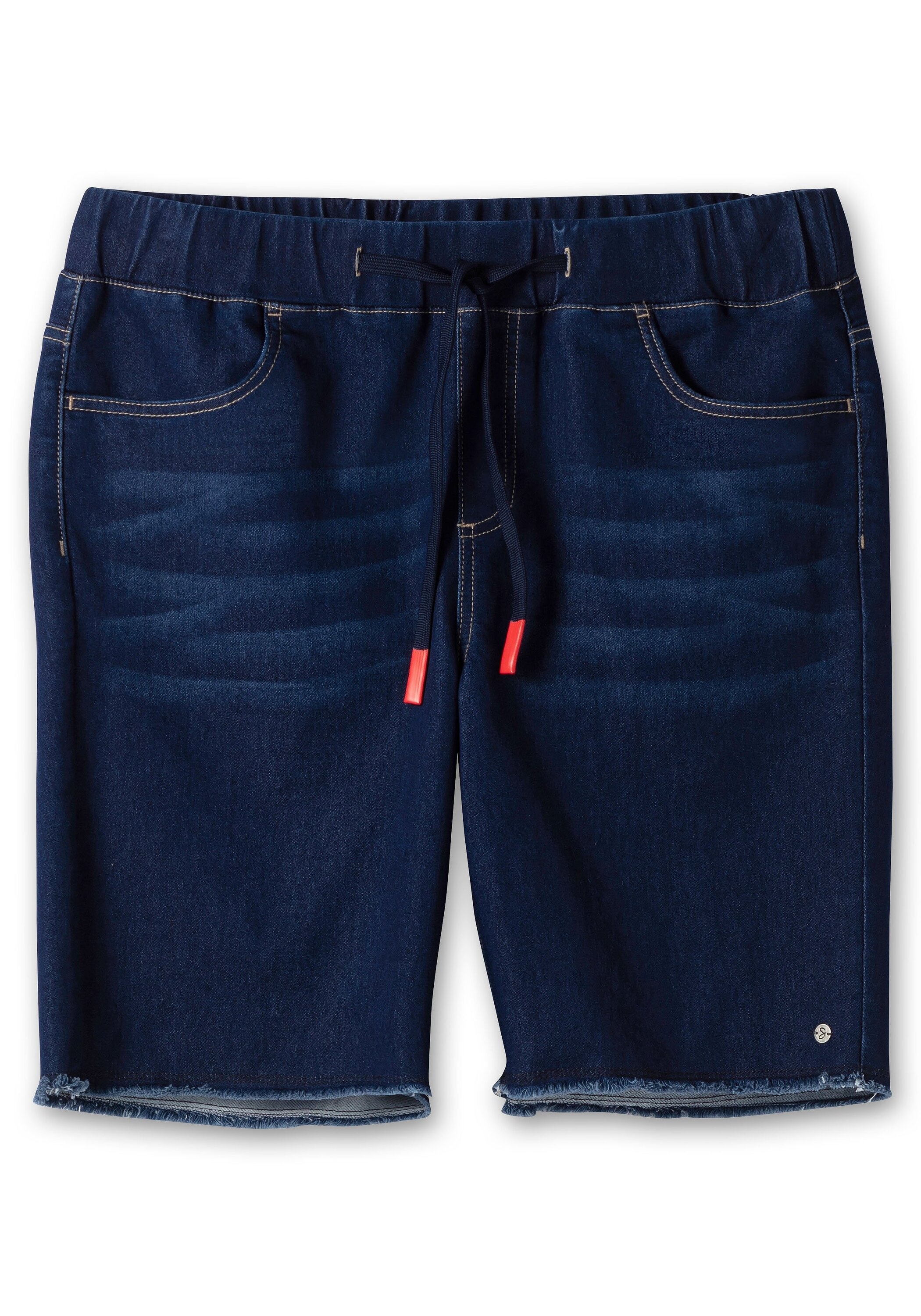 Sheego Bermudas »Bermudas aus Sweat-Denim aus Sweat-Denim, mit offenem Saum«