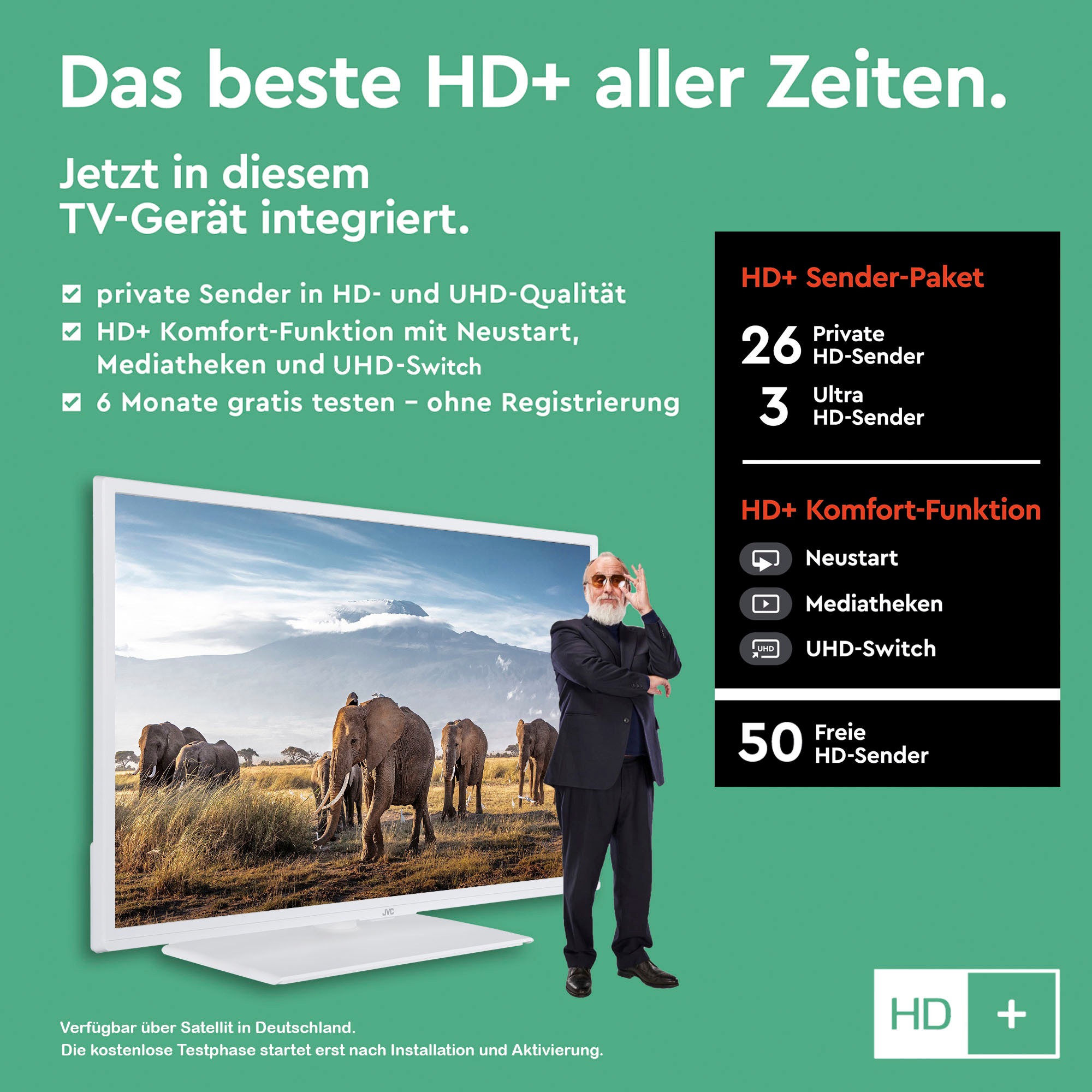 JVC LCD-LED Fernseher »LT-32VH5156W«, HD ready, Smart-TV