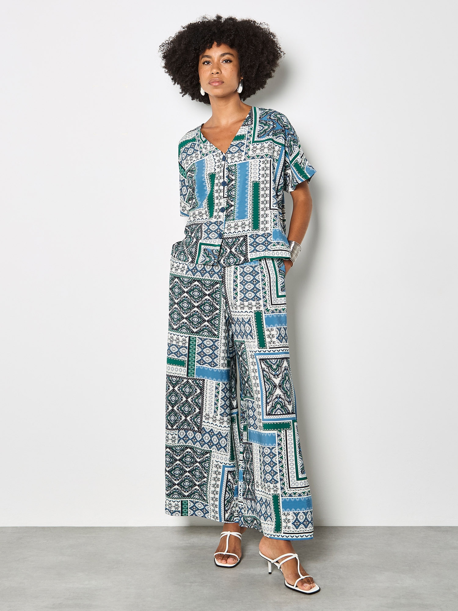 Apricot Palazzohose »Folk-Patchwork-Hose«  mit weitem Bein