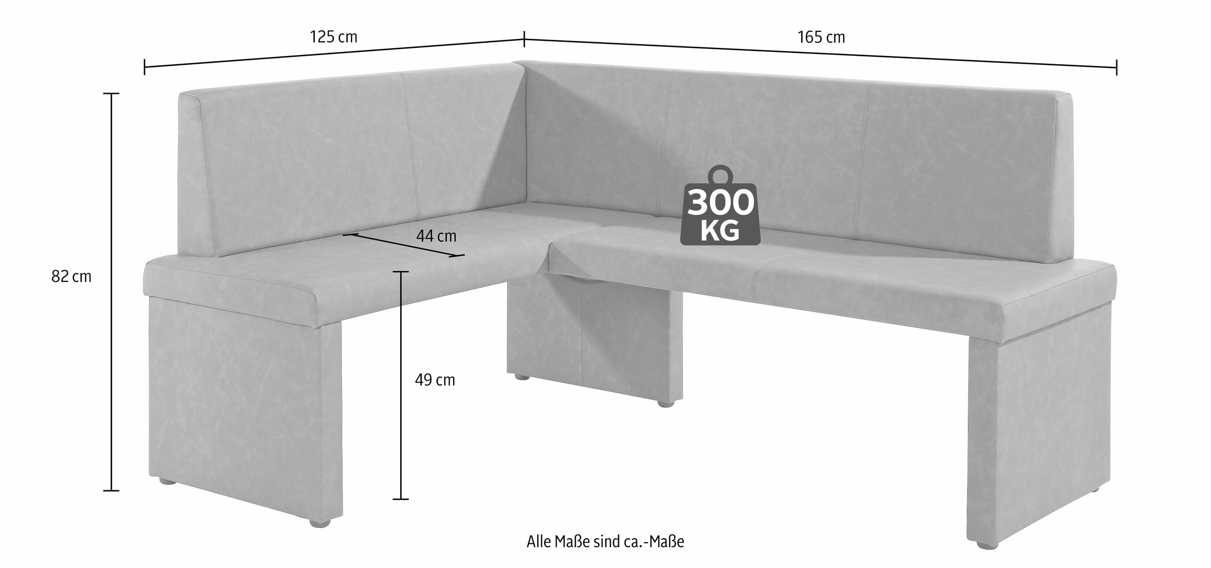 Homexperts Eckbankgruppe, (Set, 4 tlg.)