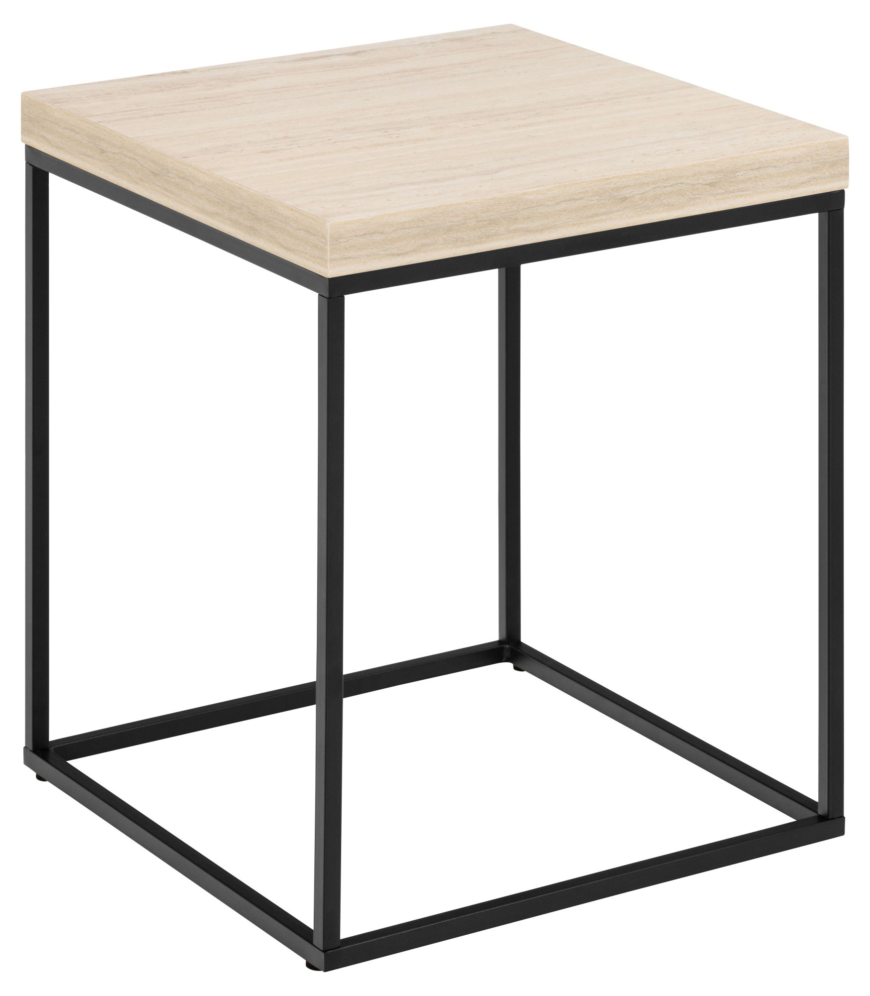 ACTONA GROUP Beistelltisch »Barossa«, Steinoptik, schwarze Stahlbeine