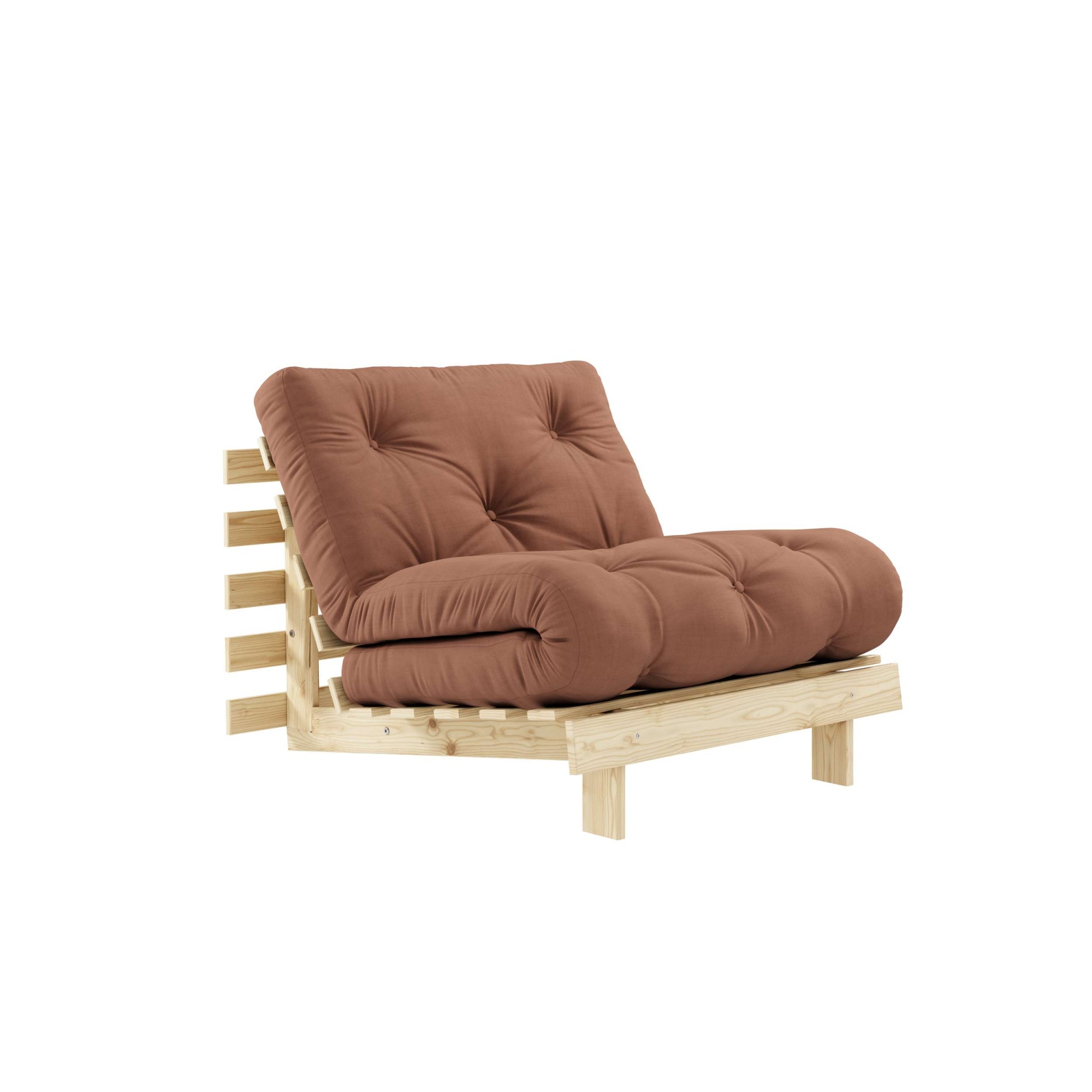Karup Design Daybett »Roots Sofa Bed, Schlafsofa, Daybett, Bettfunktion, FSC®-Massivholz« Erhältlich in Breite 90 cm, 140 cm oder 160 cm,  Inkl. Futonmatratze. Mehrere Größen & Farben, Made in Europe