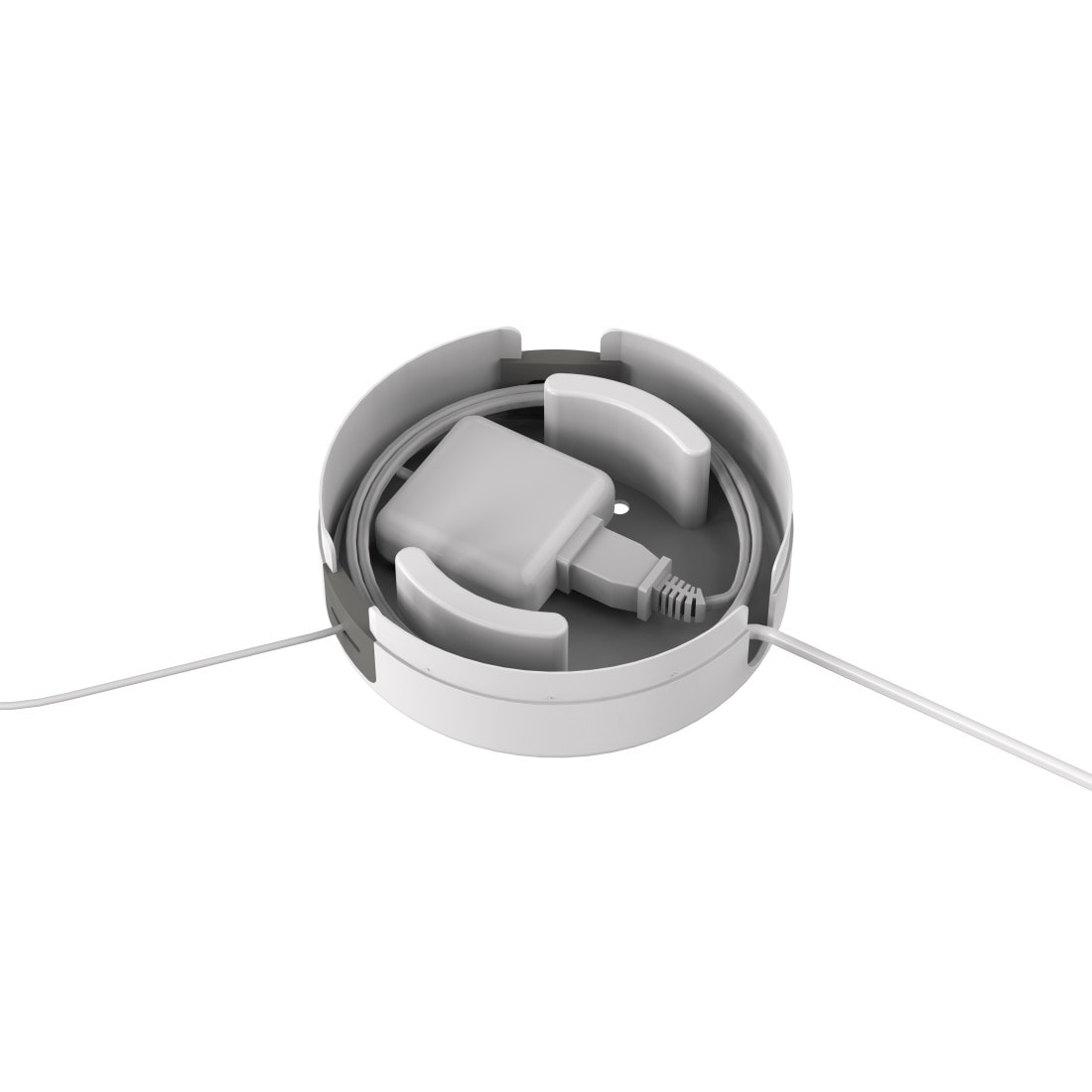 Hama Kabelbox »Kabelbox rund mit Kabelführung, Wandmontage, 18,0 x 5,5 cm, Weiß«