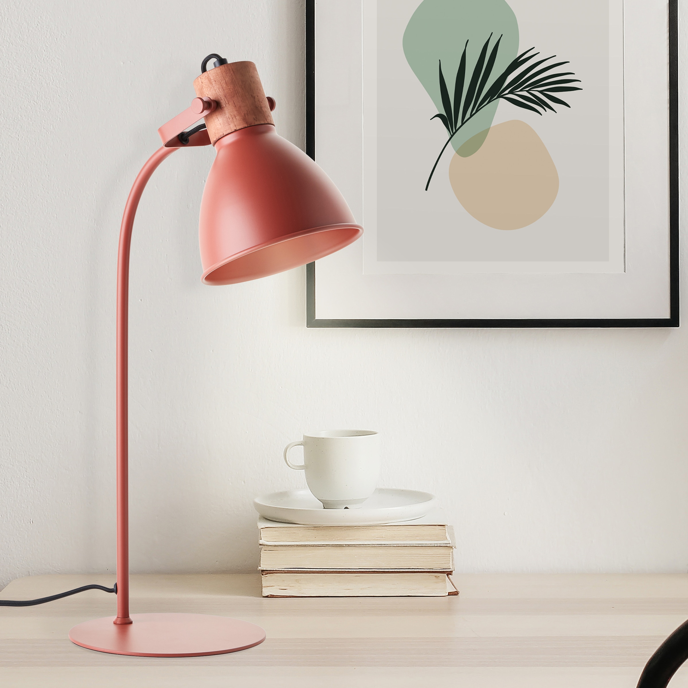 Brilliant Tischleuchte »Erena«, 1 flammig, Leuchtmittel E27 | ohne Leuchtmittel, Höhe 52 cm, E27, Metall/Holz