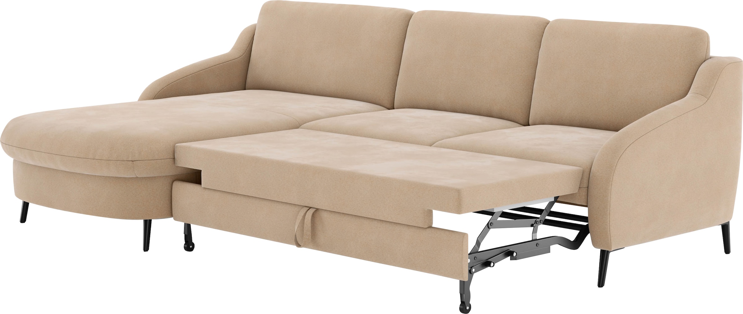 sit&more Ecksofa »Soul L-Form«, wahlweise mit Bettfunktion und Bettkasten oder Schubkasten