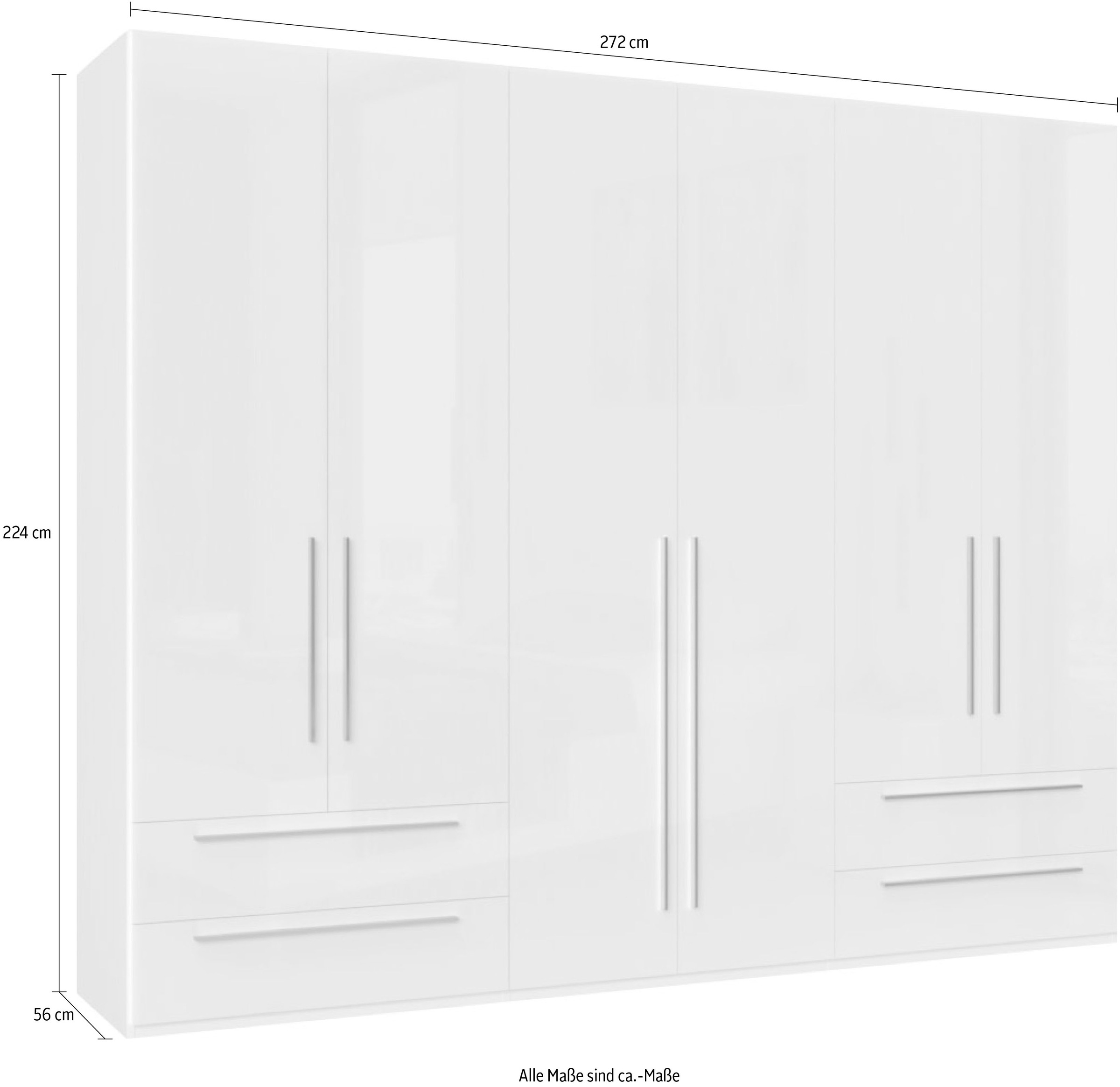 Places of Style Kleiderschrank »Piano«, beige, UV lackiert hochglänzend, Soft-Close Funktion in vielen Breiten