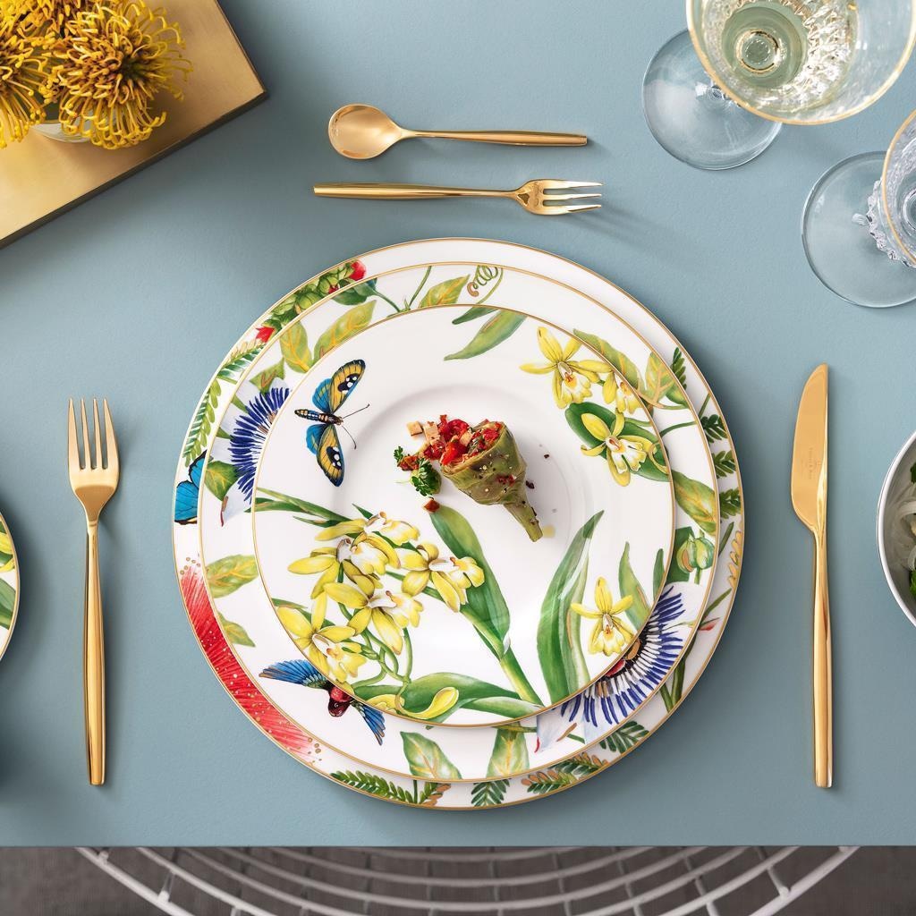 Villeroy & Boch Geschirr-Set »Tafelservice Amazonia Anmut 18er Set bunt« Handwäsche wird empfohlen