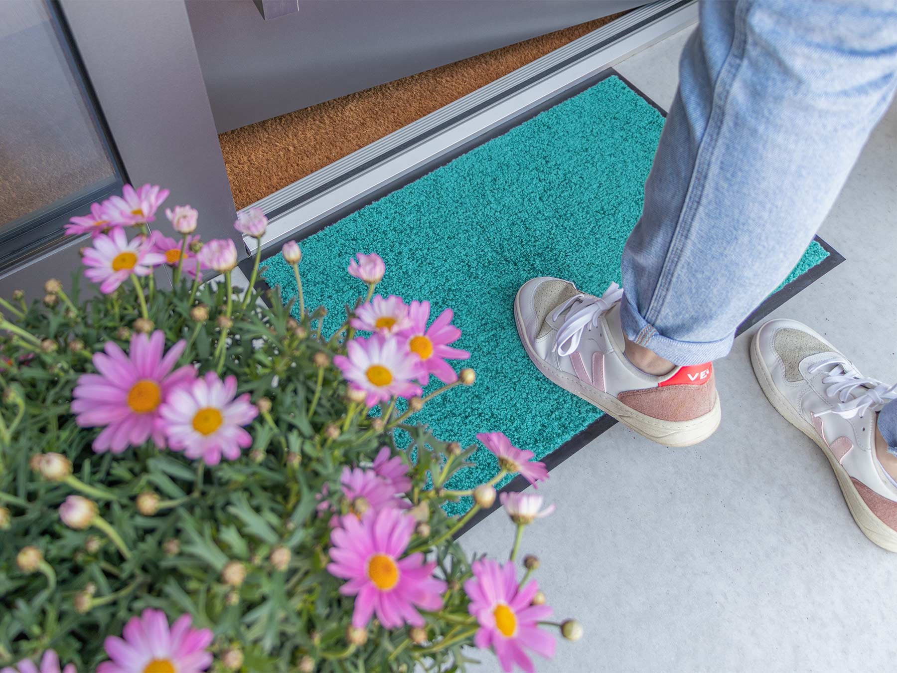 Primaflor-Ideen in Textil Fußmatte »CLEAN, Made in Belgium«, rechteckig, 8,5 mm Höhe, Schmutzfangmatte, große Farbauswahl, waschbar