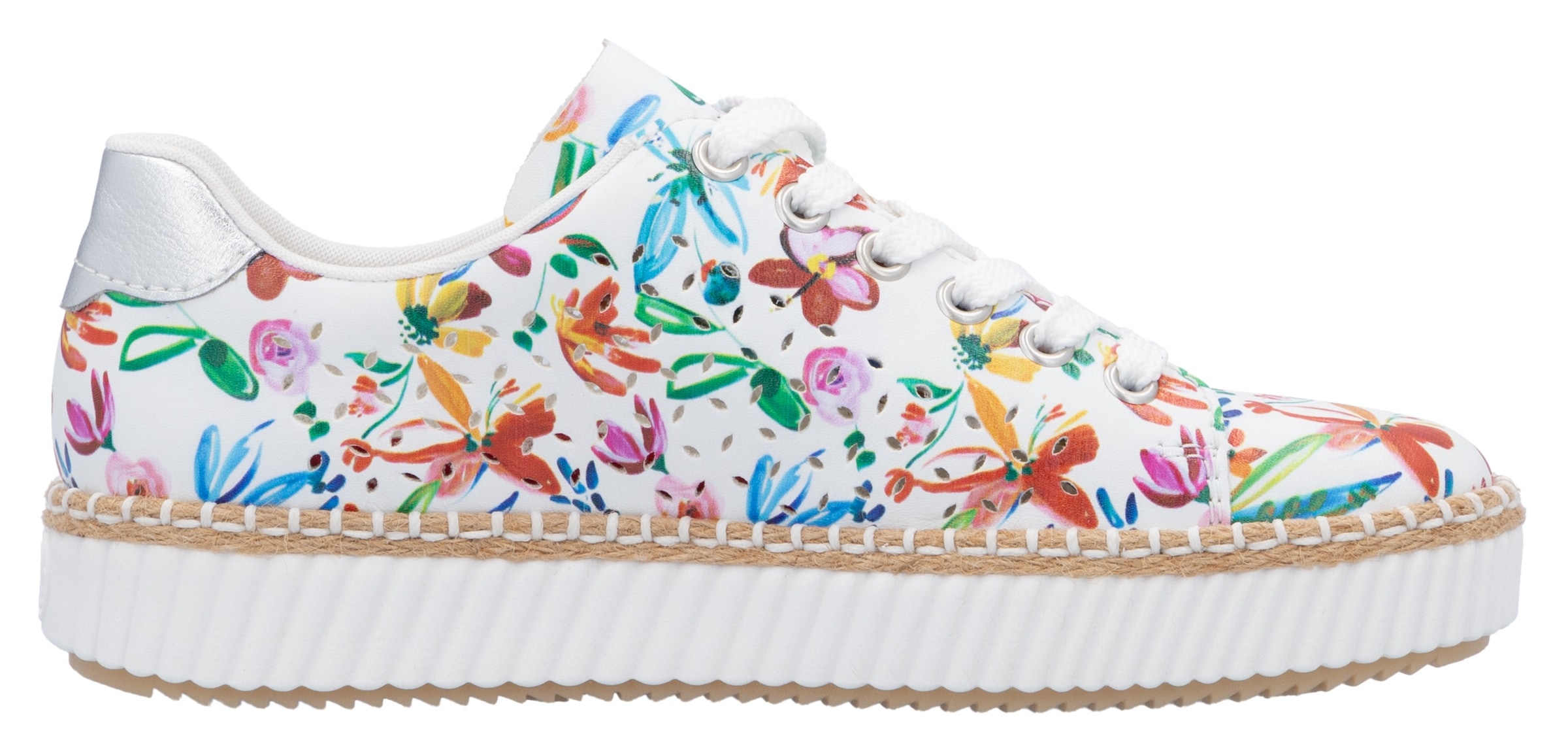Rieker Plateausneaker, Schnürschuh, Halbschuh, Sneaker mit seitlichem Reißverschluss
