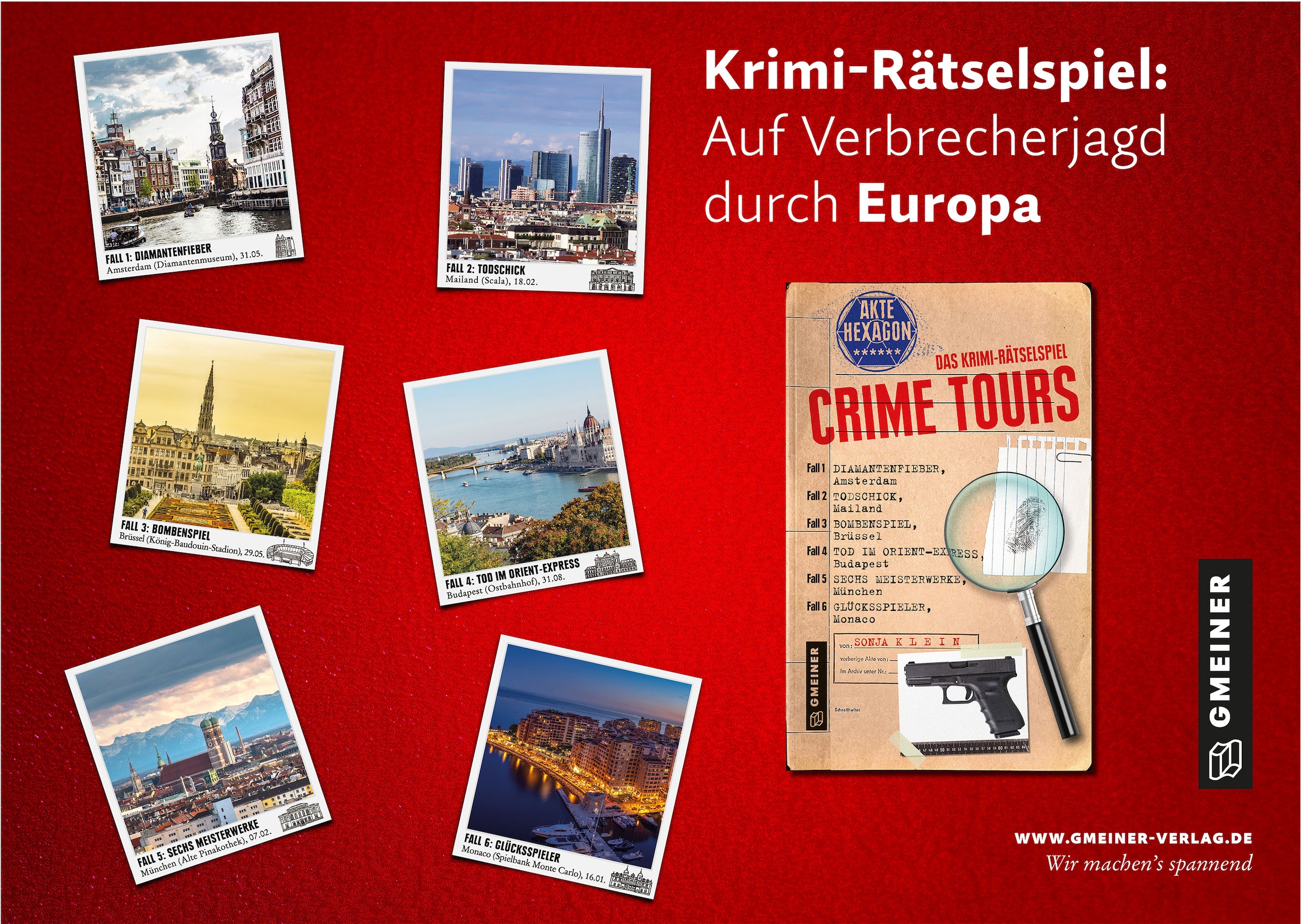 GMEINER Spiel »Crime Tours - Akte Hexagon«, Made in Germany