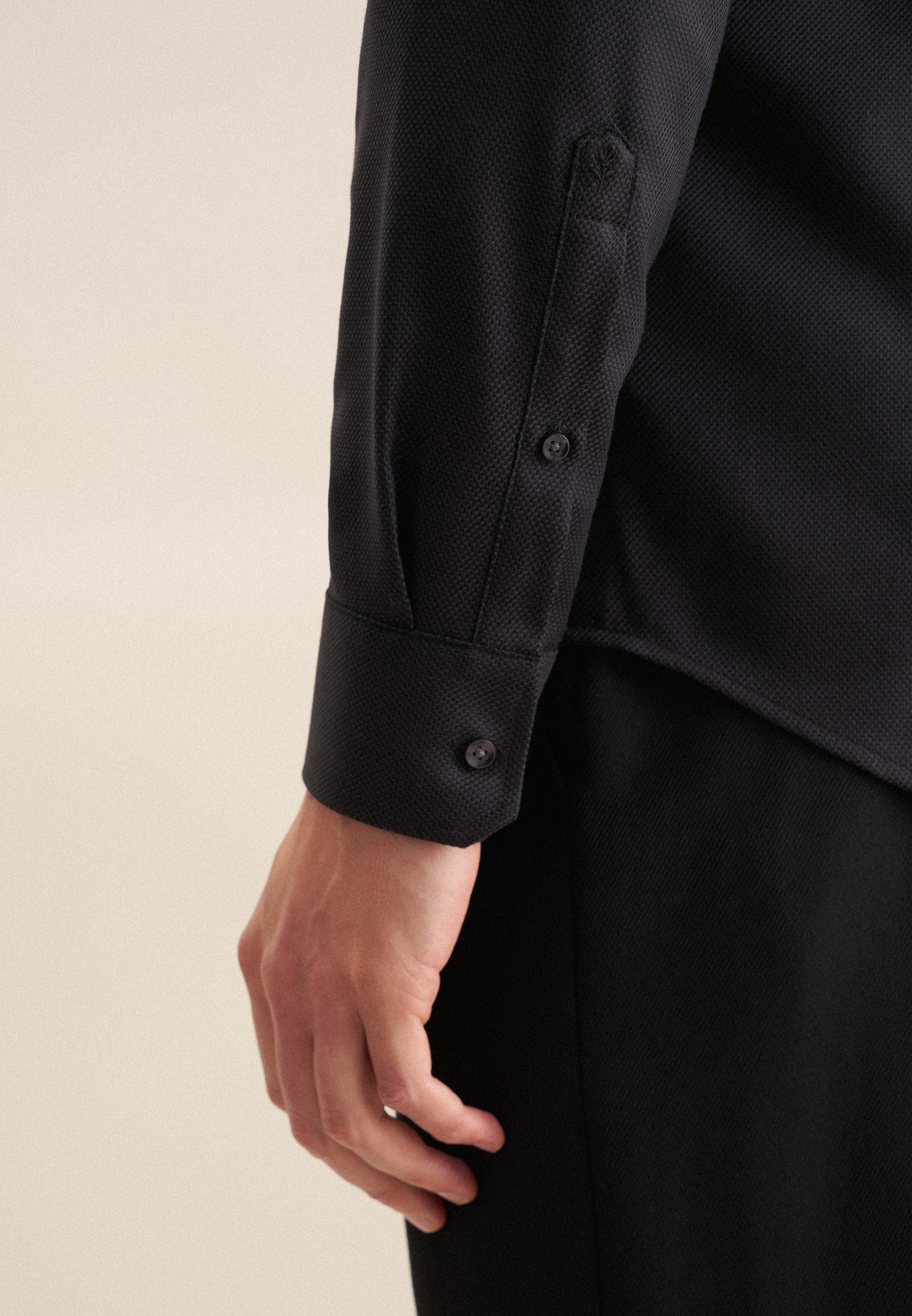 seidensticker Businesshemd »Schwarze Rose«, Slim Kentkragen Struktur