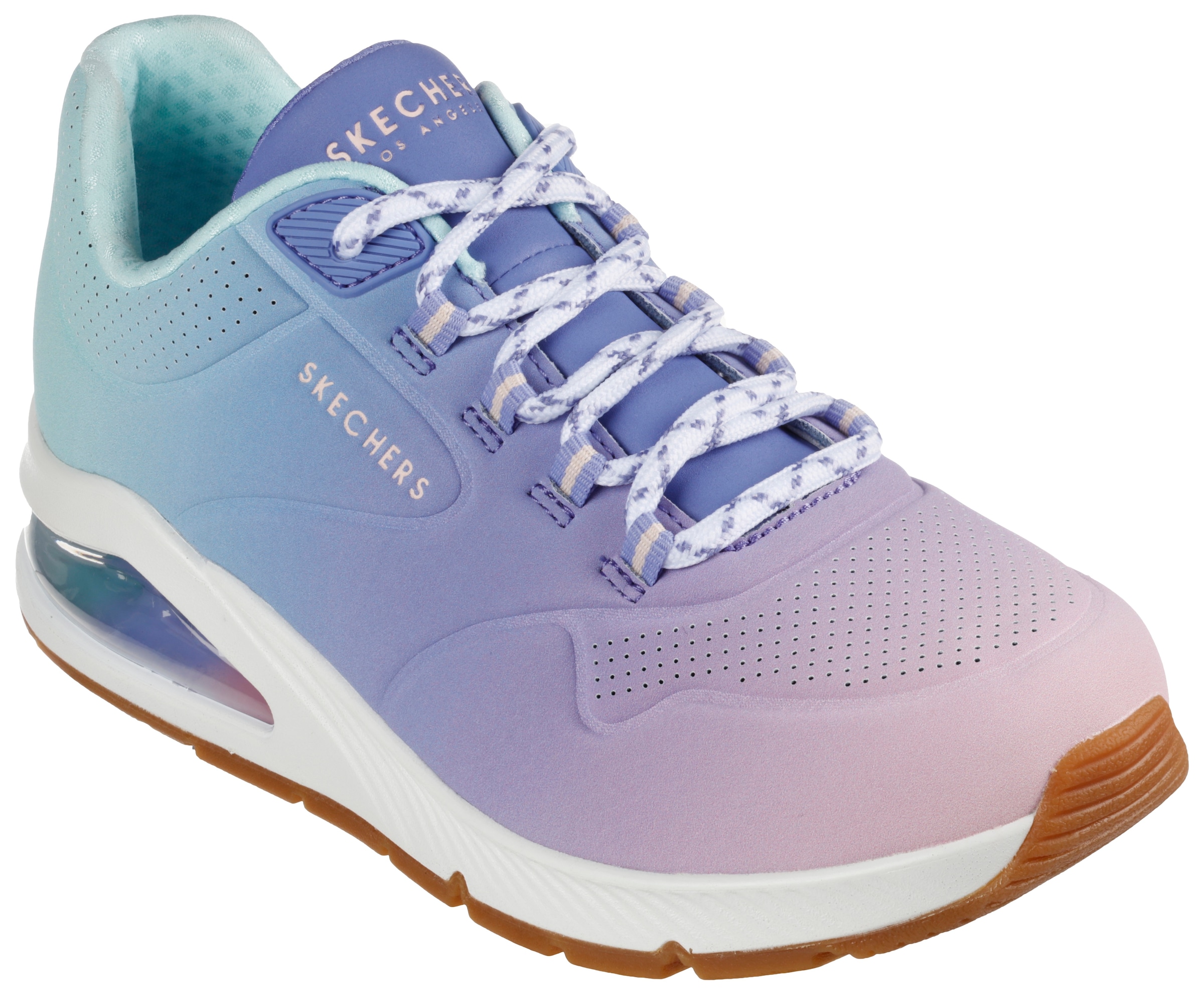 Skechers Sneaker »UNO 2 OMBRE AWAY«, in leuchtender Farbkombi, Freizeitschuh, Halbschuh, Schnürschuh