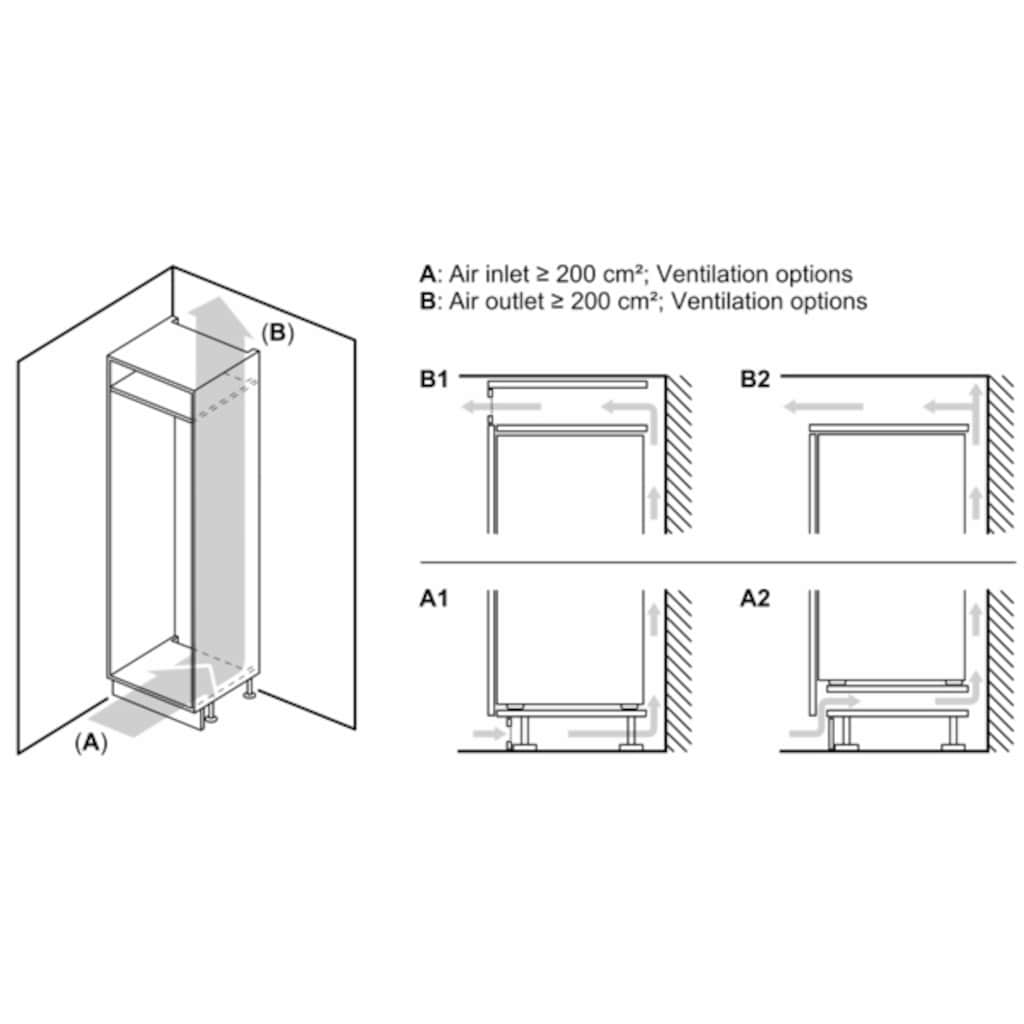 NEFF Einbaukühlschrank »KI1411SE0«, KI1411SE0, 122,5 cm hoch, 56 cm breit