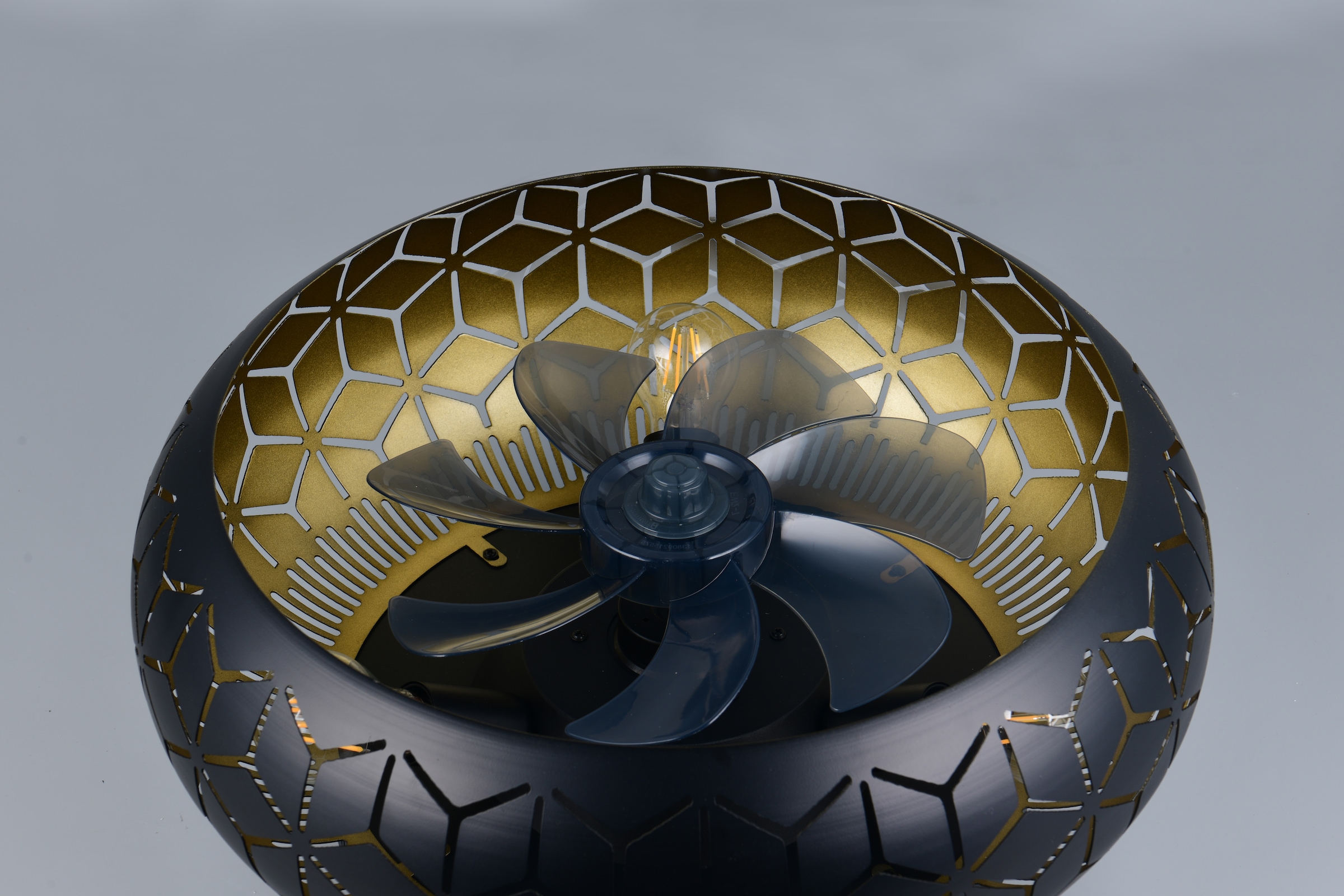 REALITY Leuchten Deckenleuchte »BIDAR mit Ventilator, Deckenventilator mit Licht inkl Fernbedienung« E27 1 Stk. warmweiß - kaltweiß 3 Geschwindigkeiten Timer Vor- & Rücklauf, exkl 3x E27 max 15W, Ø 50cm