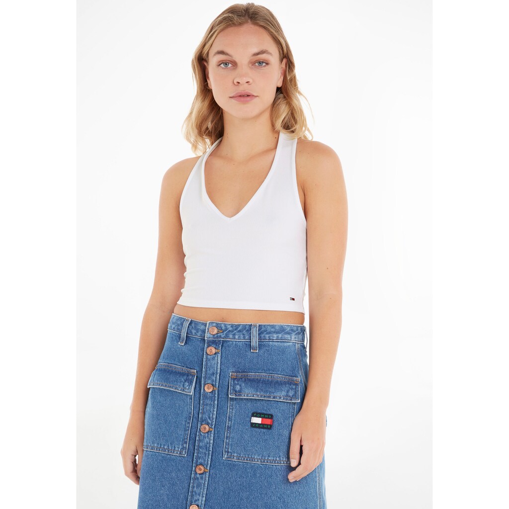 Tommy Jeans Neckholdershirt »TJW RIB HALTERNECK TOP« mit 2 Tragevarianten Tommy Jeans Neckholdershirt »TJW RIB HALTERNECK TOP« mit 2 Tragevarianten