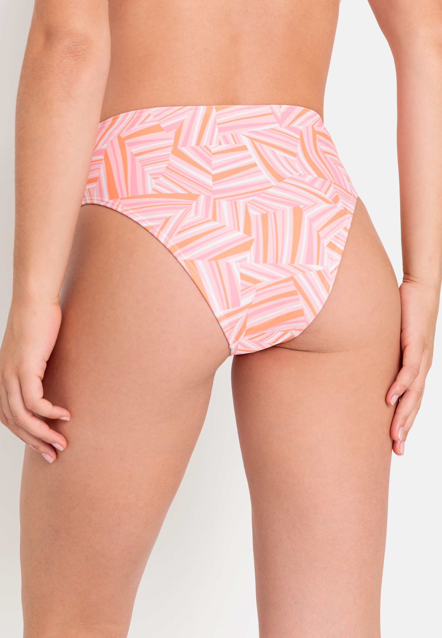 LSCN by LASCANA Highwaist-Bikini-Hose »Lisa«, mit grafischem Muster