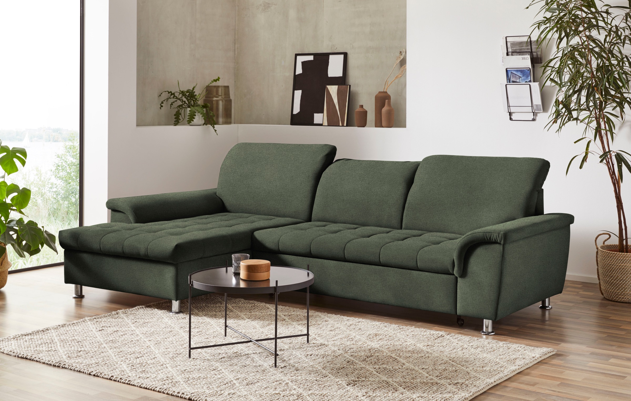 DOMO collection Ecksofa »Franzi L-Form«, wahlweise mit Kopfteilverstellung (dann Tiefe: 170 cm)