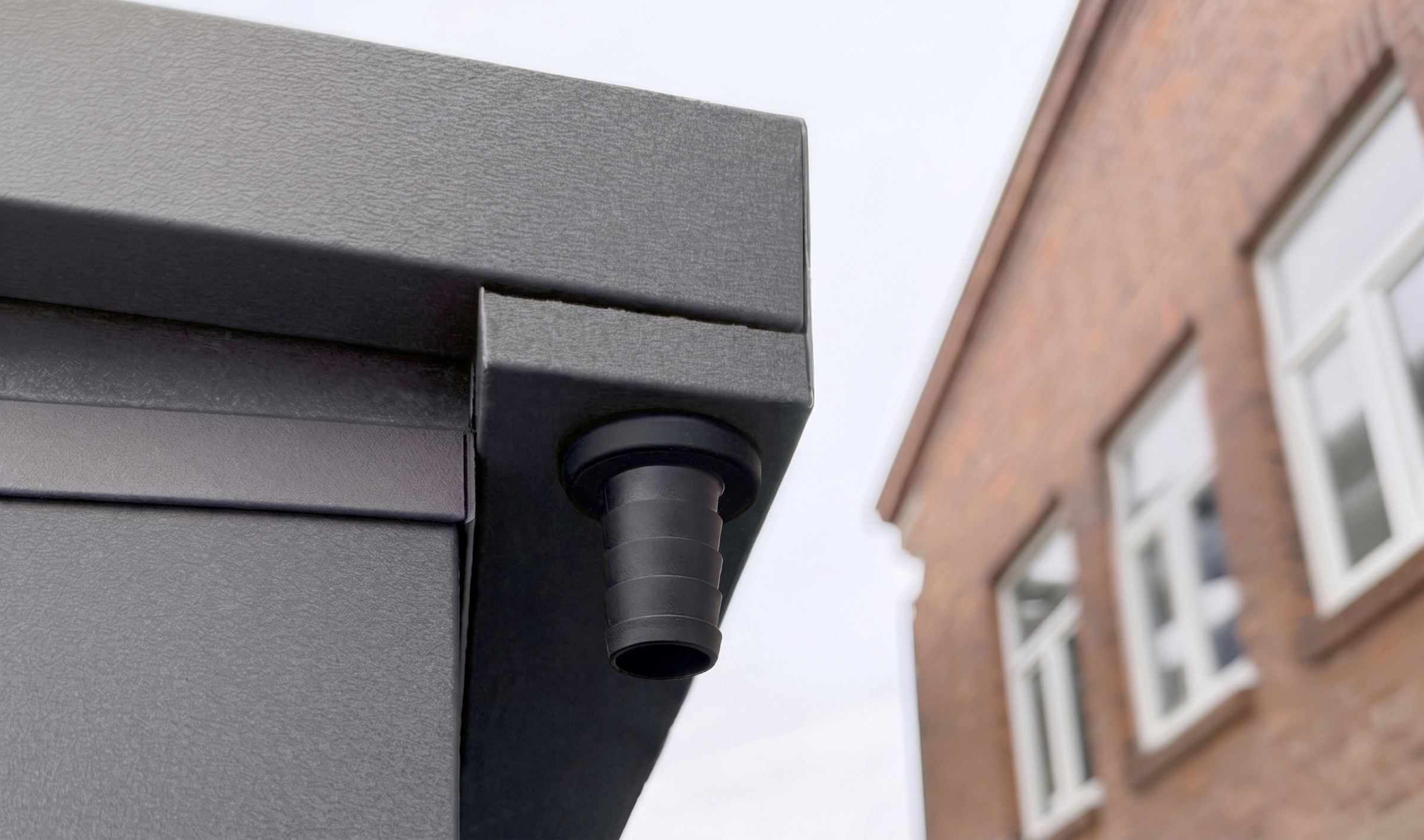 weka Gerätehaus »Gary Gr. 5, aus Metall mit Holzoptik, anthrazit« aus pulverbeschichtetem, verzinktem Stahl