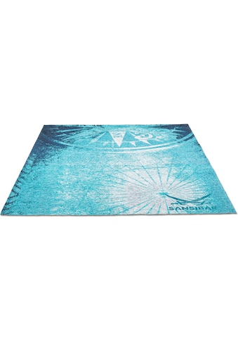 Sansibar Teppich »Keitum 011«, rechteckig, Flachgewebe, modernes Design, Motiv Kompass kaufen
