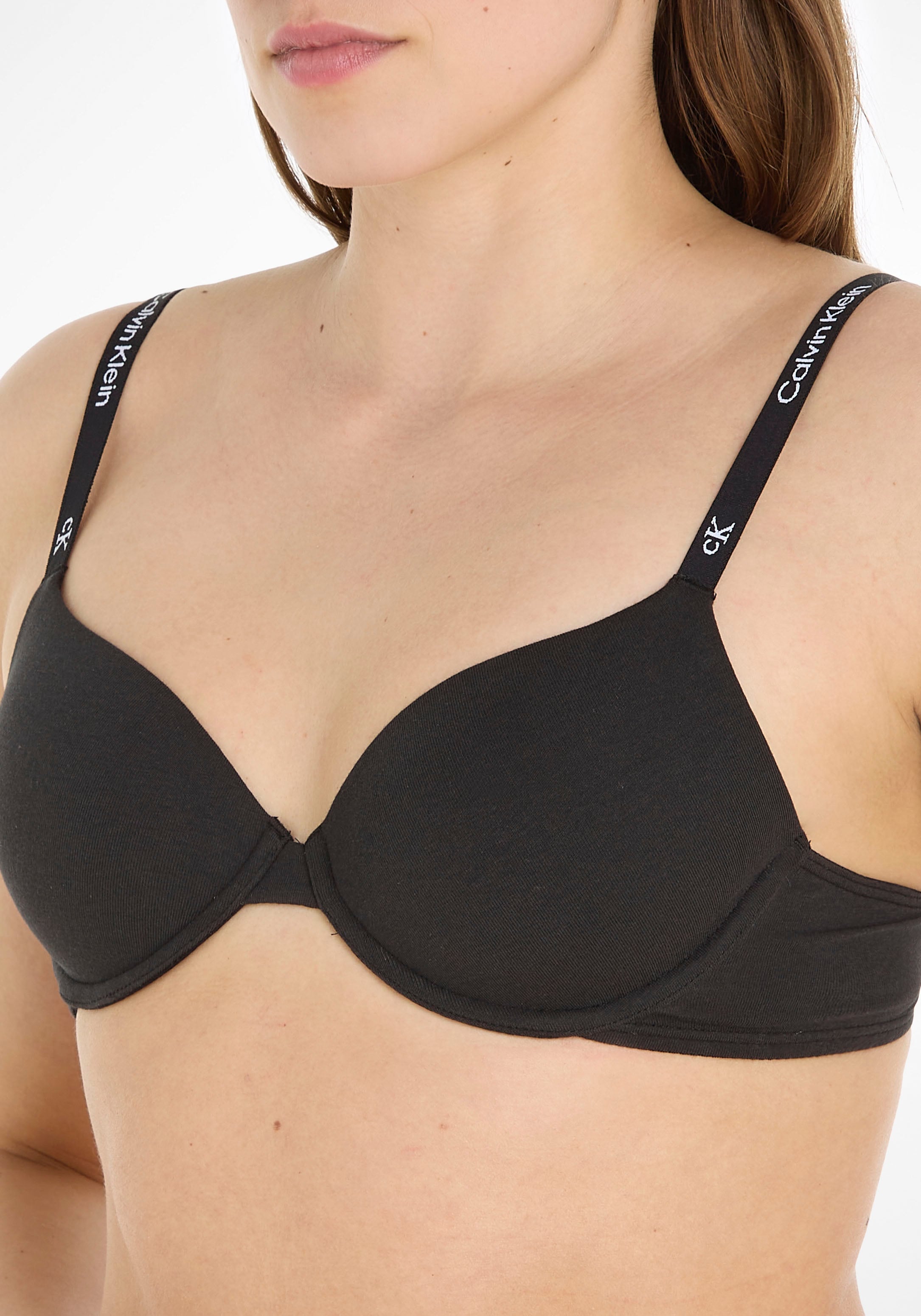 Calvin Klein Underwear Bügel-BH »LIGHTLY LINED DEMI«, mit Logoschriftzügen am Träger