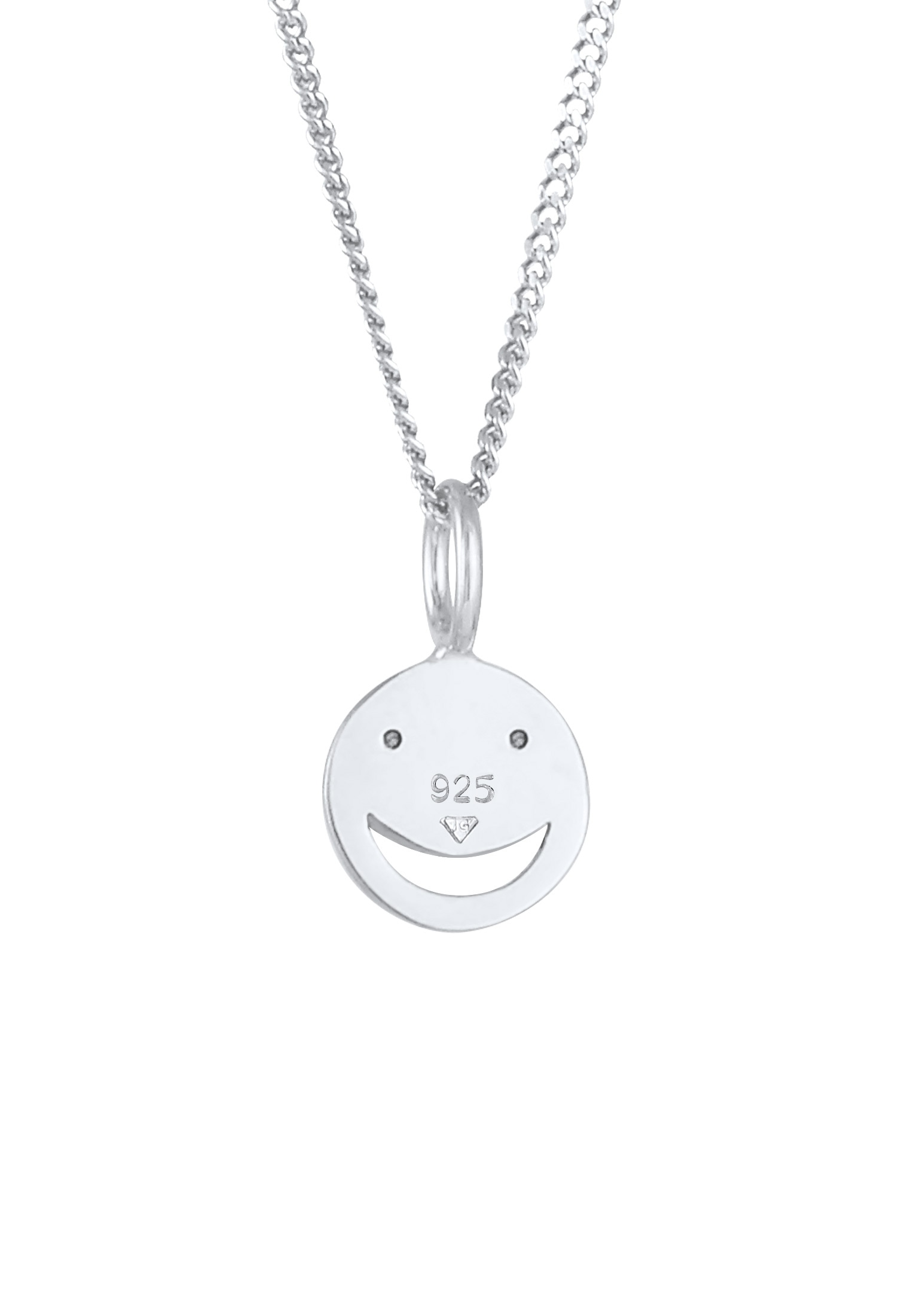 Elli Silberkette »Halskette mit Smiling Face 925 Silber, mit Kristallen von Swarovski®«