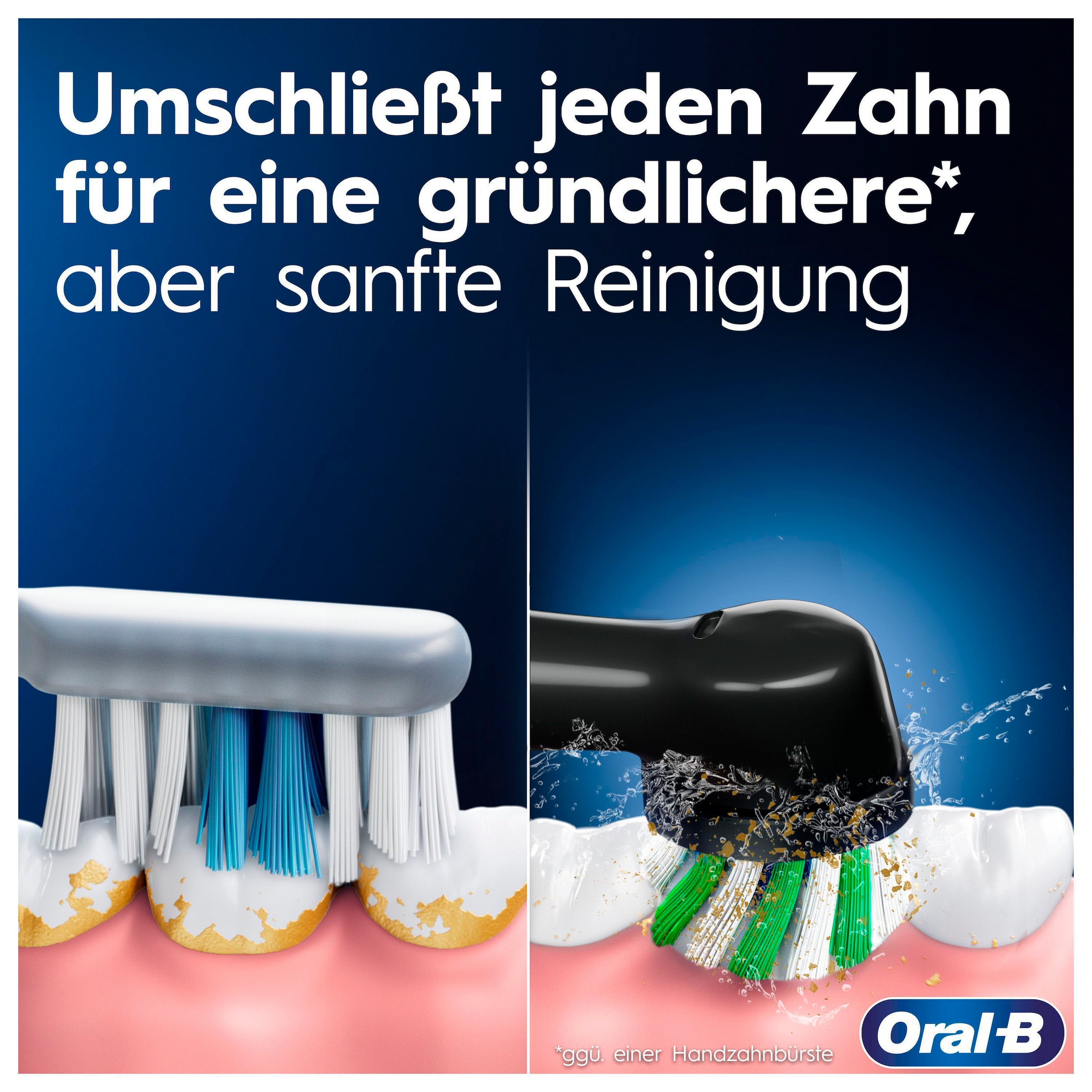 Oral-B Elektrische Zahnbürste »Vitality Pro Doppelpack«, 2 St. Aufsteckbürsten, Indikator-Borsten
