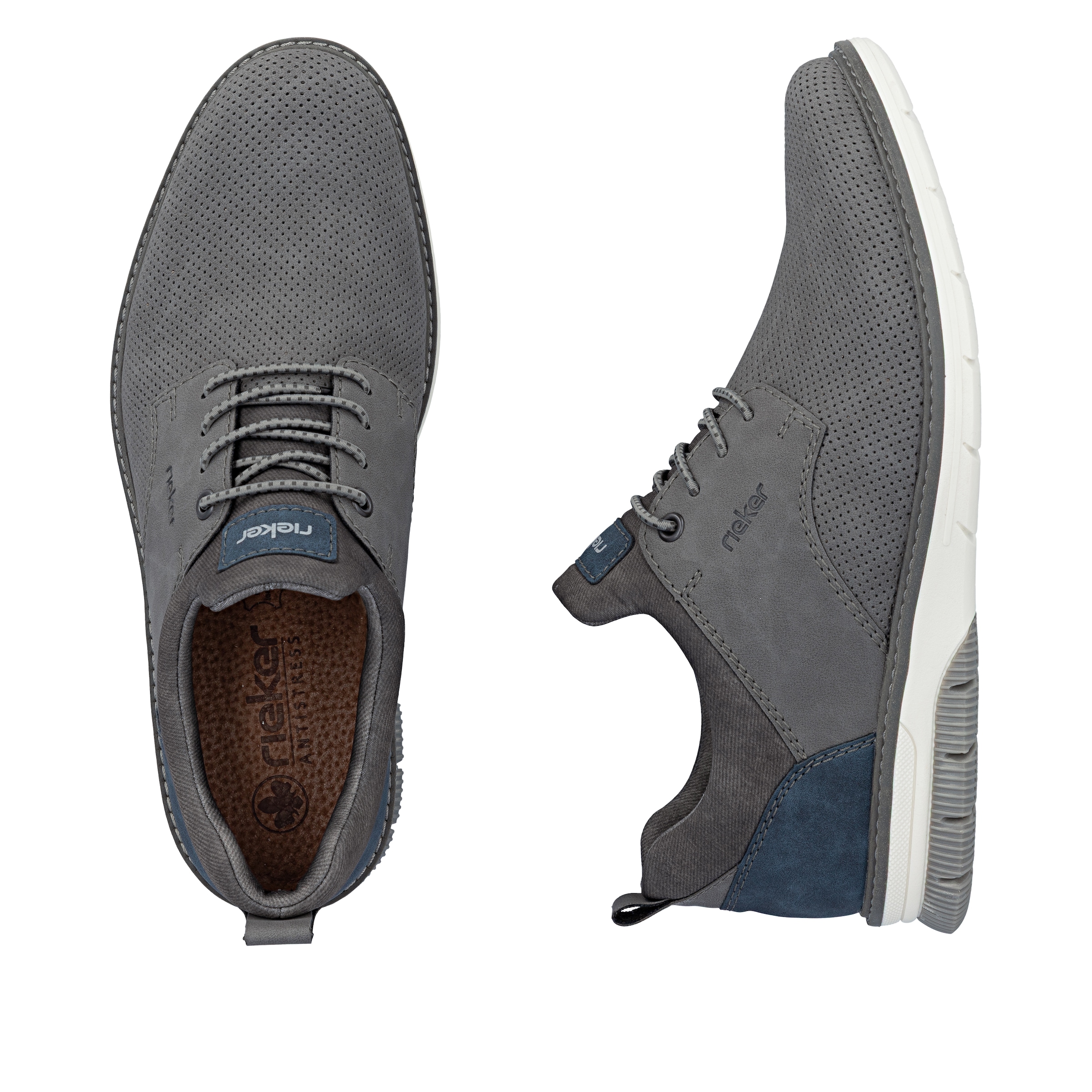 Rieker Slip-On Sneaker  Schlupfschuh, Halbschuh, Freizeitschuh mit Prägung