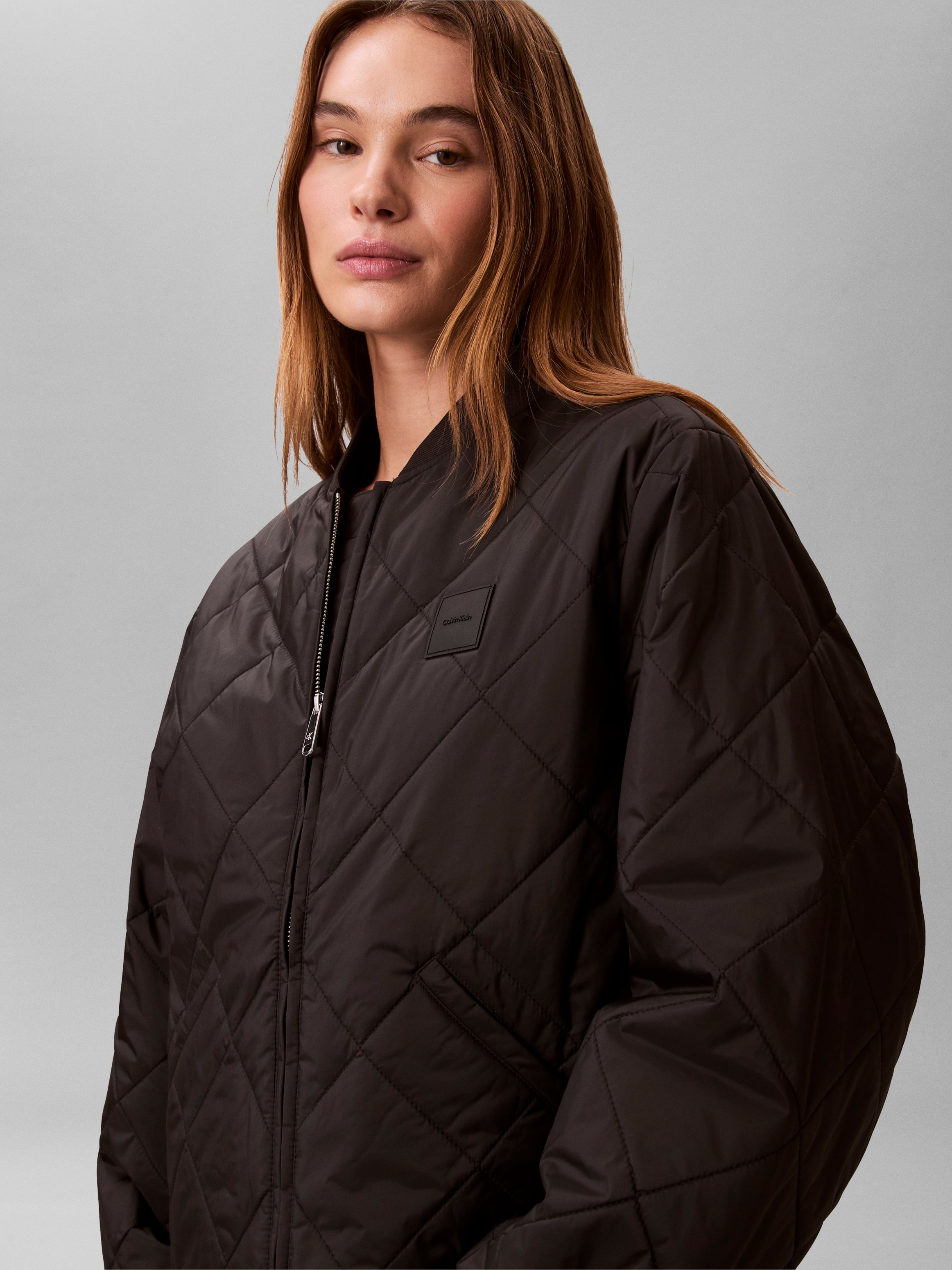 Calvin Klein Jeans Steppjacke ohne Kapuze Regular fit mit Rundhalsausschnitt