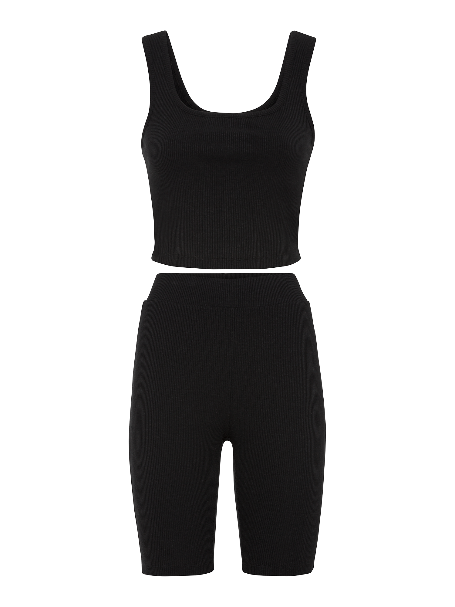 LSCN by LASCANA Shorty »Radlerhose und Top Set«, (2 tlg.), mit Rippen