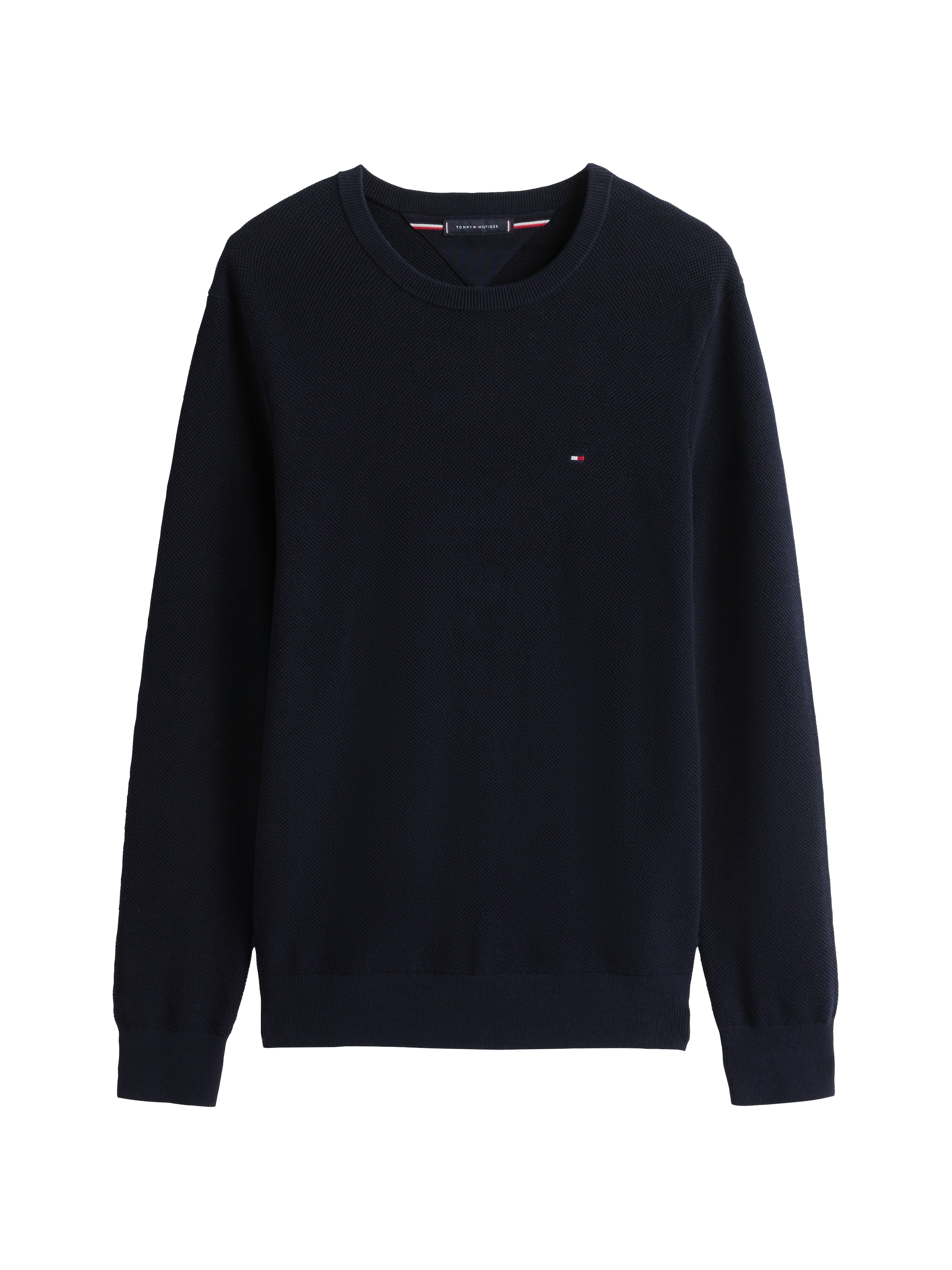 Tommy Hilfiger Rundhalspullover »ESSENTIAL STRUCTURE CREW NECK«, mit feiner Struktur