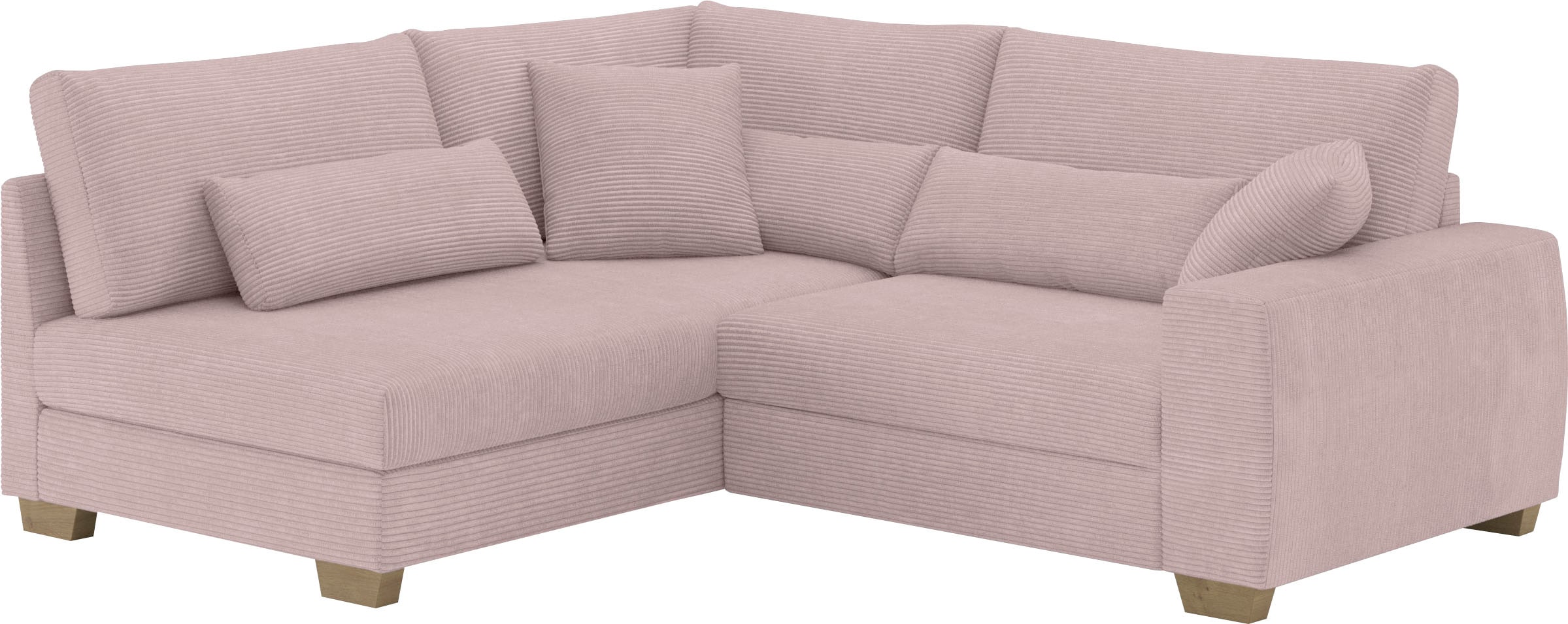 Mr. Couch Ecksofa »Hilla L-Form«, Mit Federkern, wahlweise mit Bettfunktion und Taschenfederkern