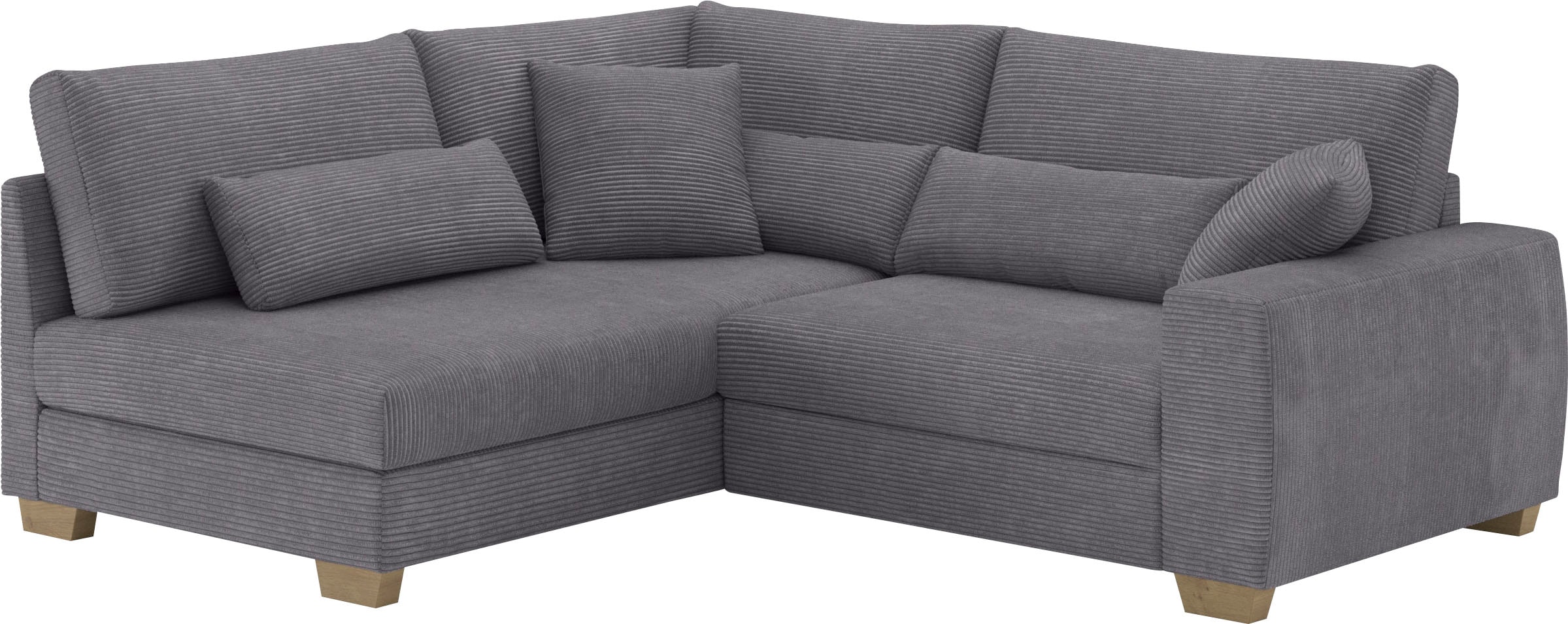 Mr. Couch Ecksofa »Hilla L-Form«, Mit Federkern, wahlweise mit Bettfunktion und Taschenfederkern