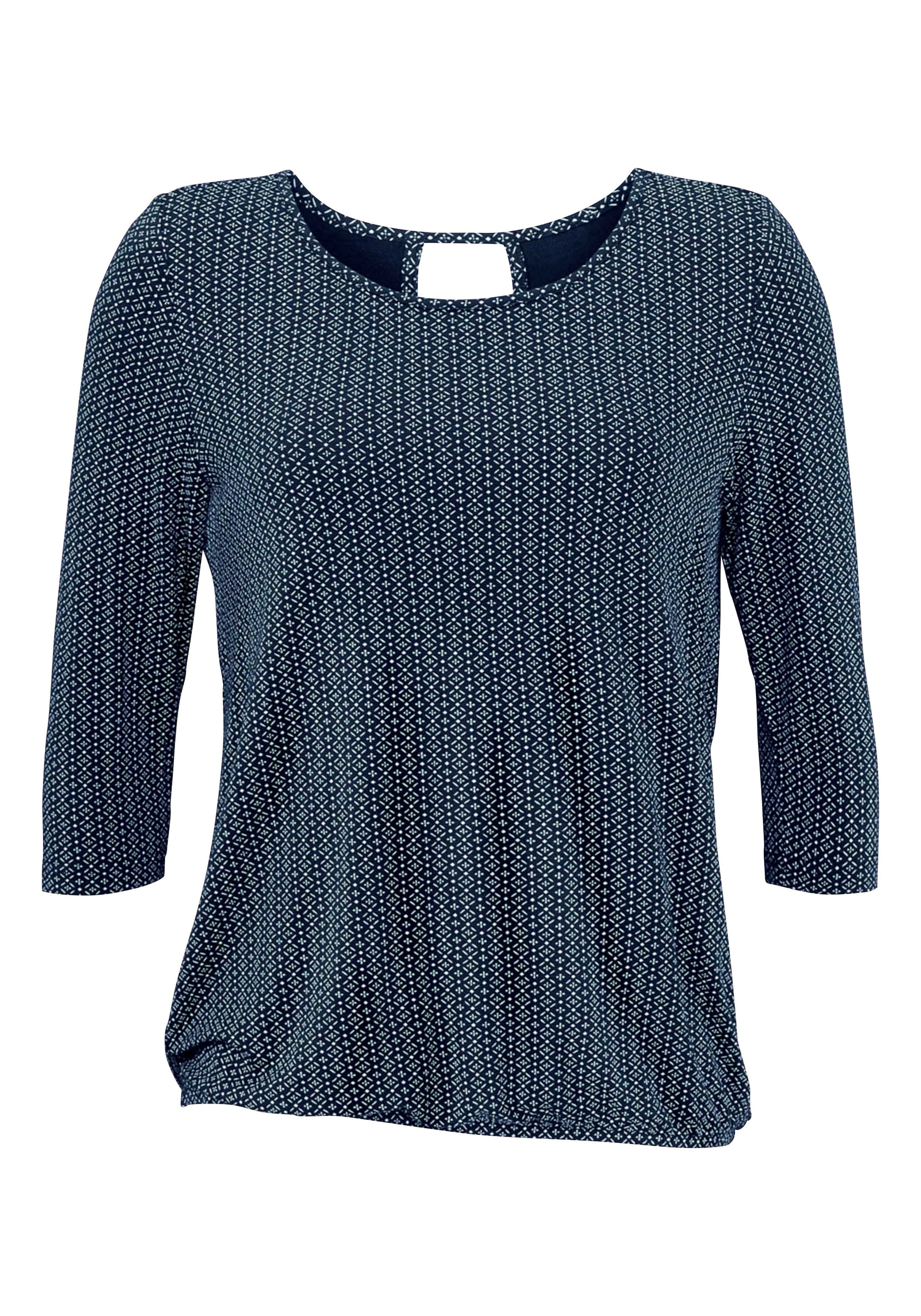 LASCANA 3/4-Arm-Shirt »mit modischem Cut-out«, (2er-Pack), aus weichem Viskose-Stretch