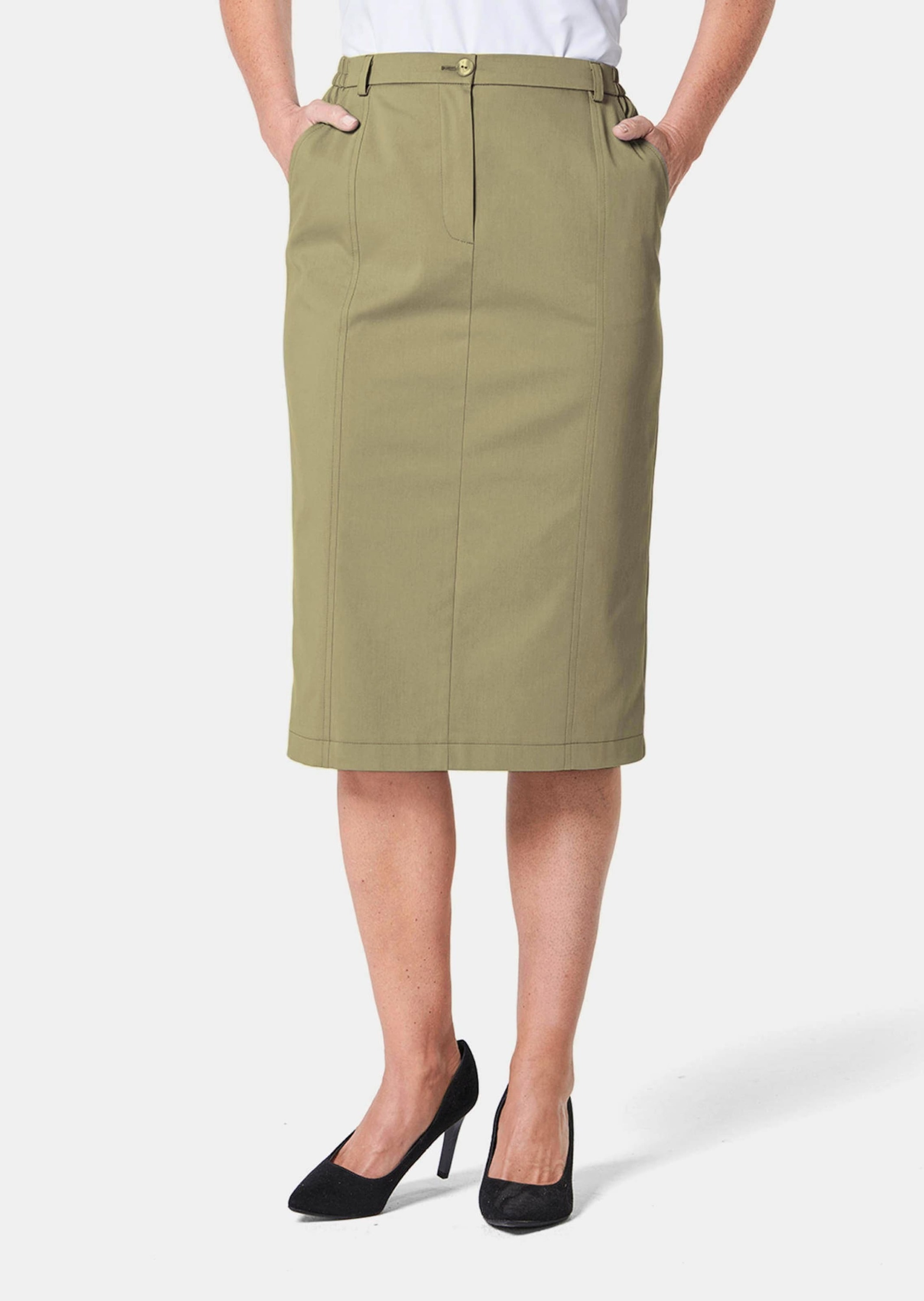 GOLDNER Midirock »Sportlich eleganter Satinrock«