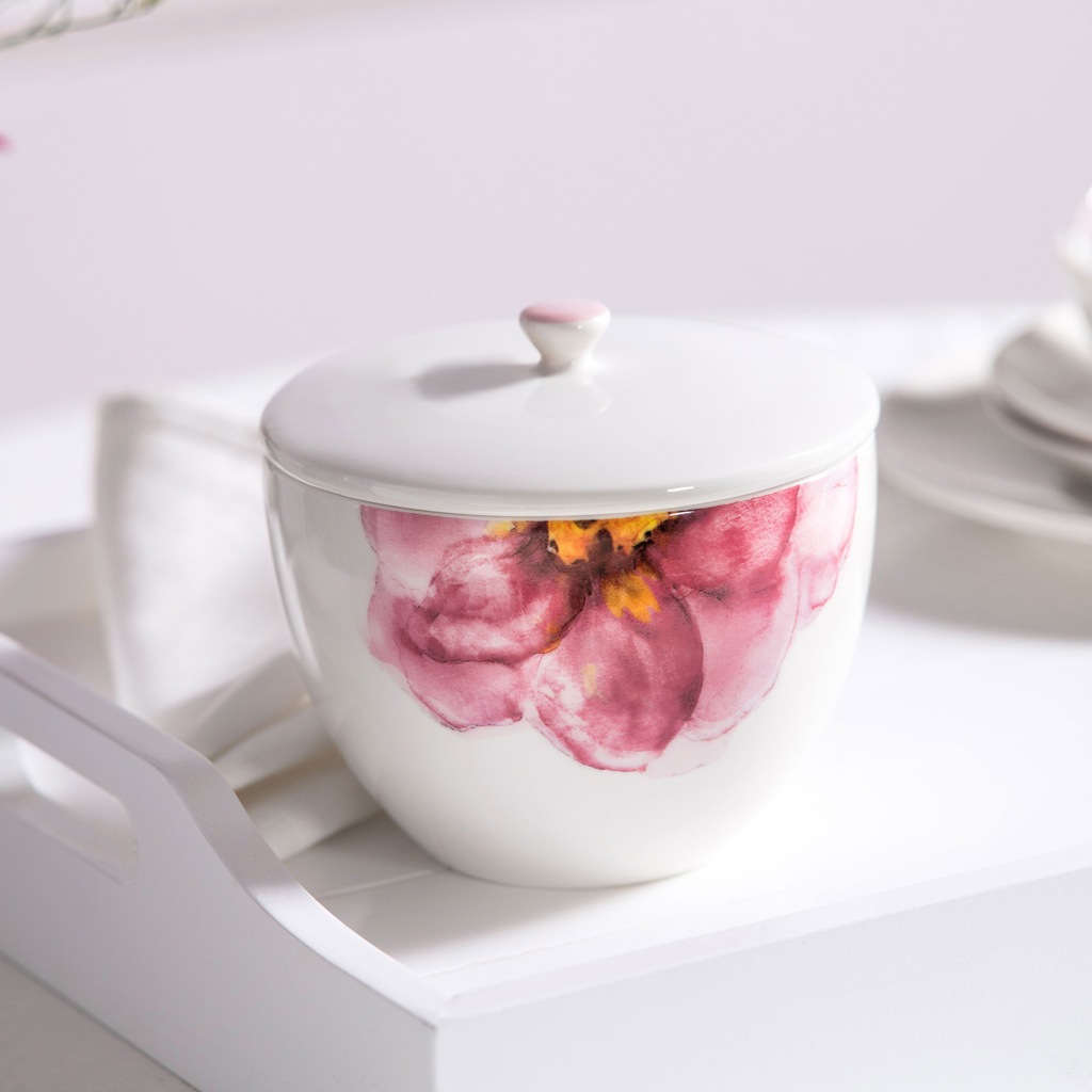 Villeroy & Boch Schale »Teedose mit Deckel Rose Garden ø 13,7 cm bunt«