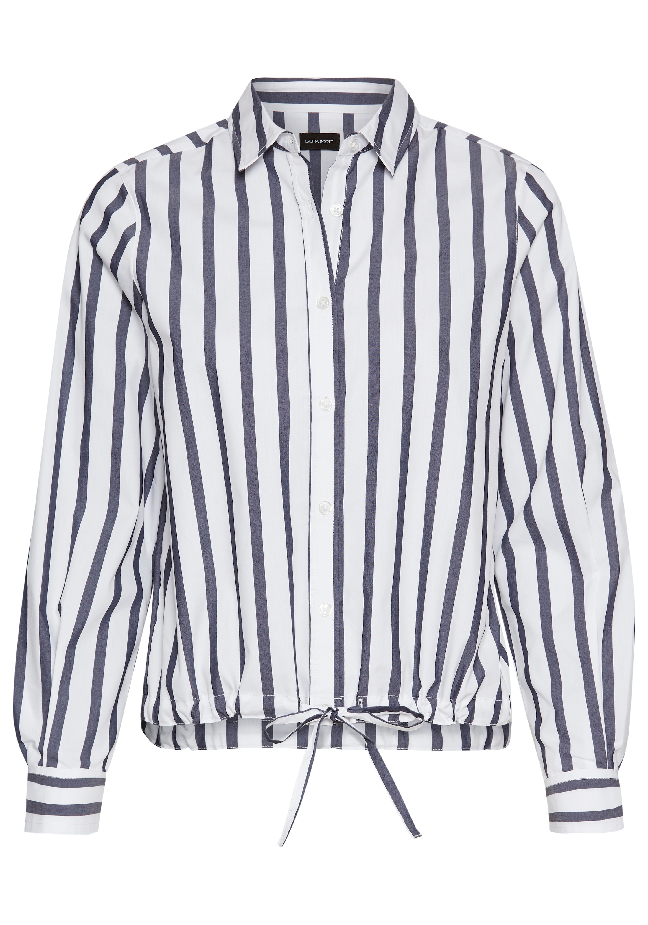 Laura Scott Hemdbluse, in verkürzter Form mit Bindeband
