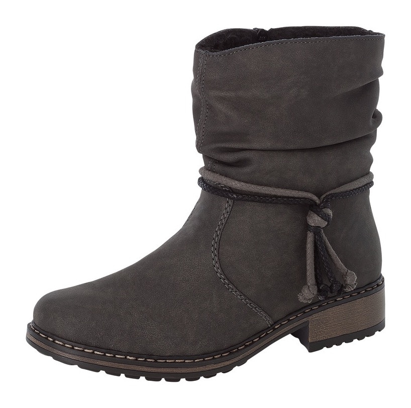 Rieker Winterstiefelette, mit Zierbänder am slouchy Schaft