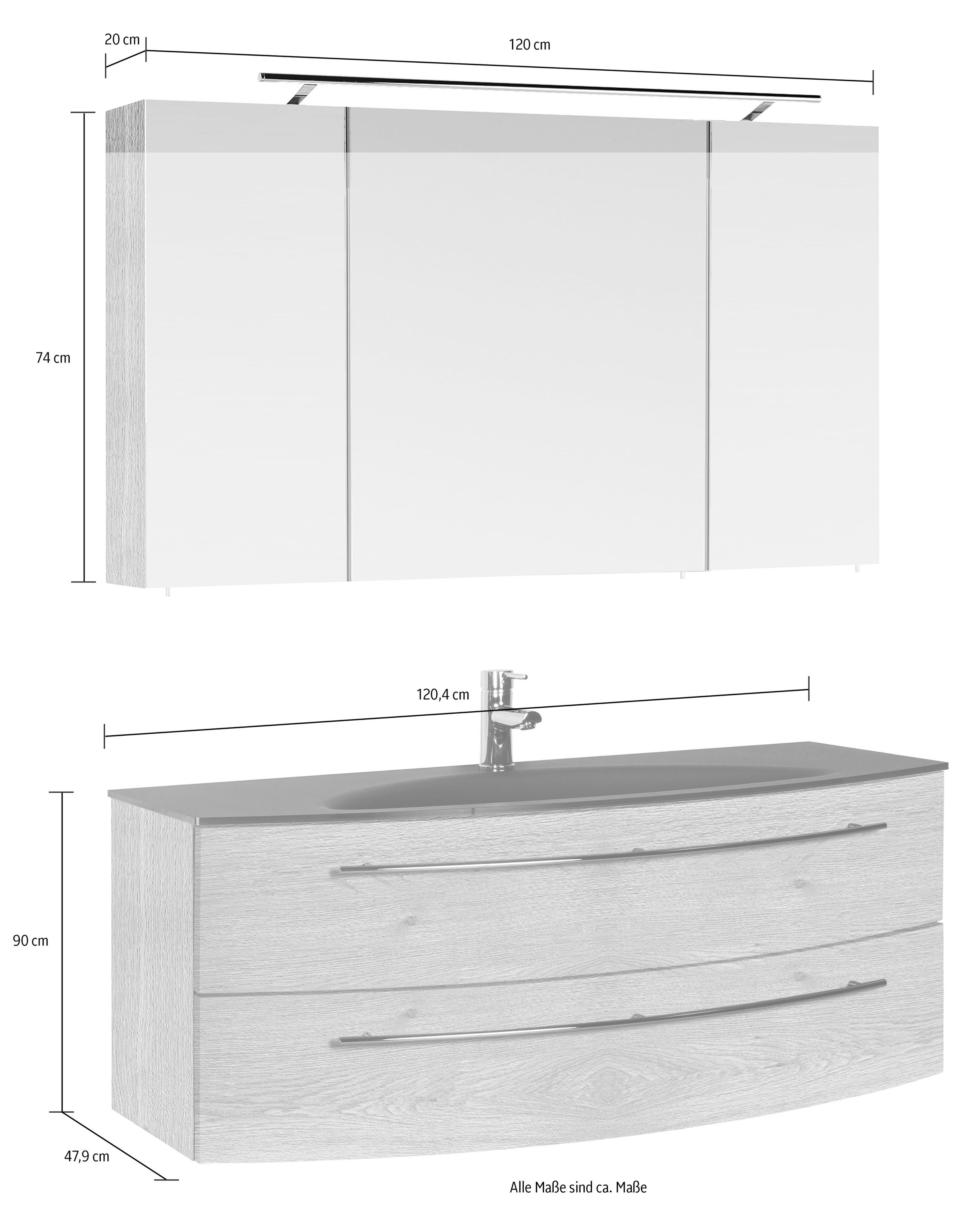 MARLIN Badmöbel-Set »3040«, (2 St.), Breite 120 cm