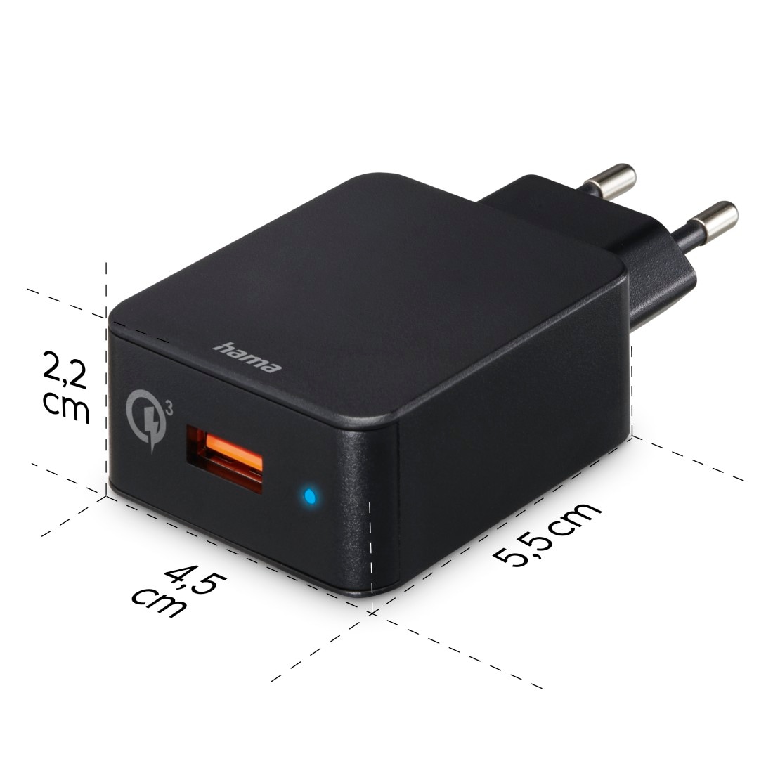 Hama USB-Ladegerät »Ladestecker USB A 19,5 Watt, Handy Schnellladegerät m Quick Charge 3.0«