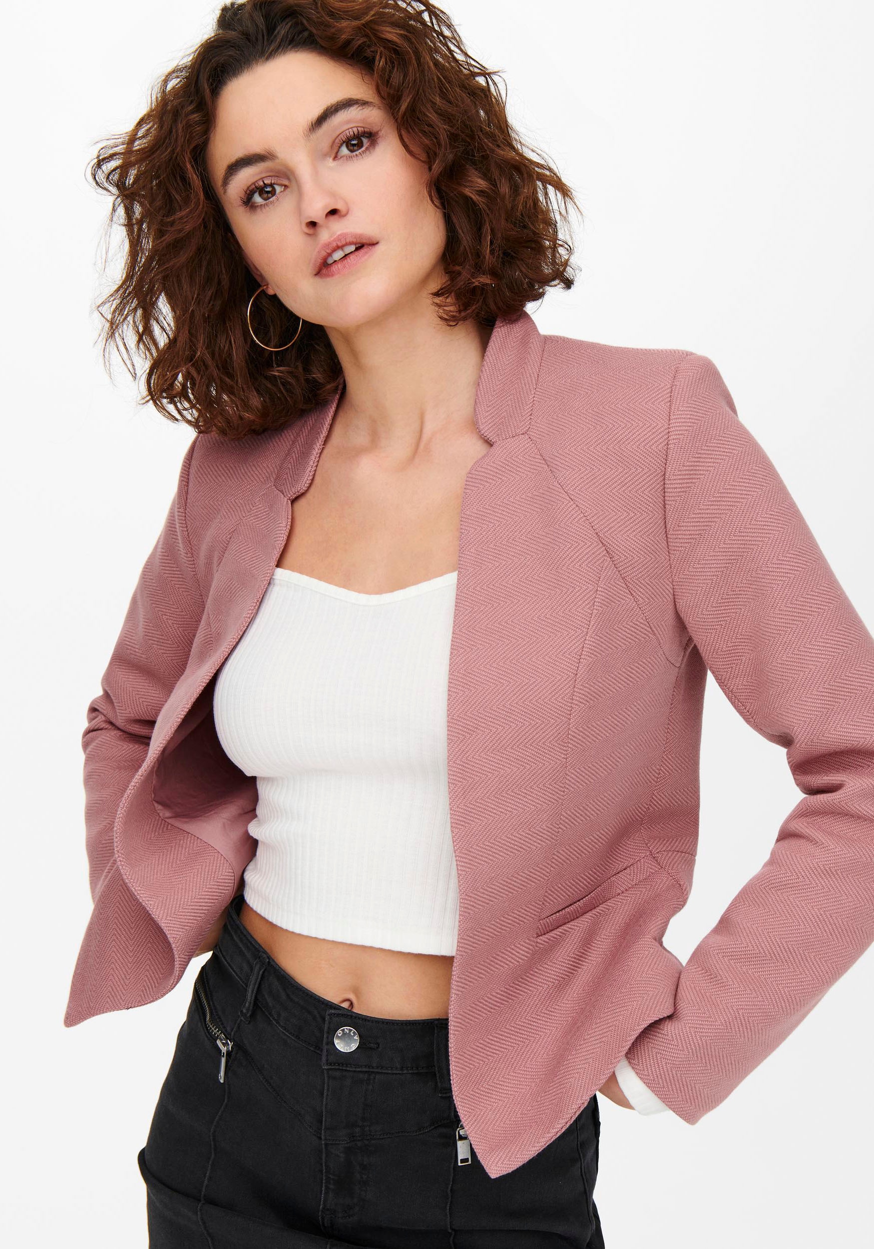 ONLY Kurzblazer »ONLADDY-LINEA L/S SHORT BLAZER CC TLR« Materialmix, regular fit