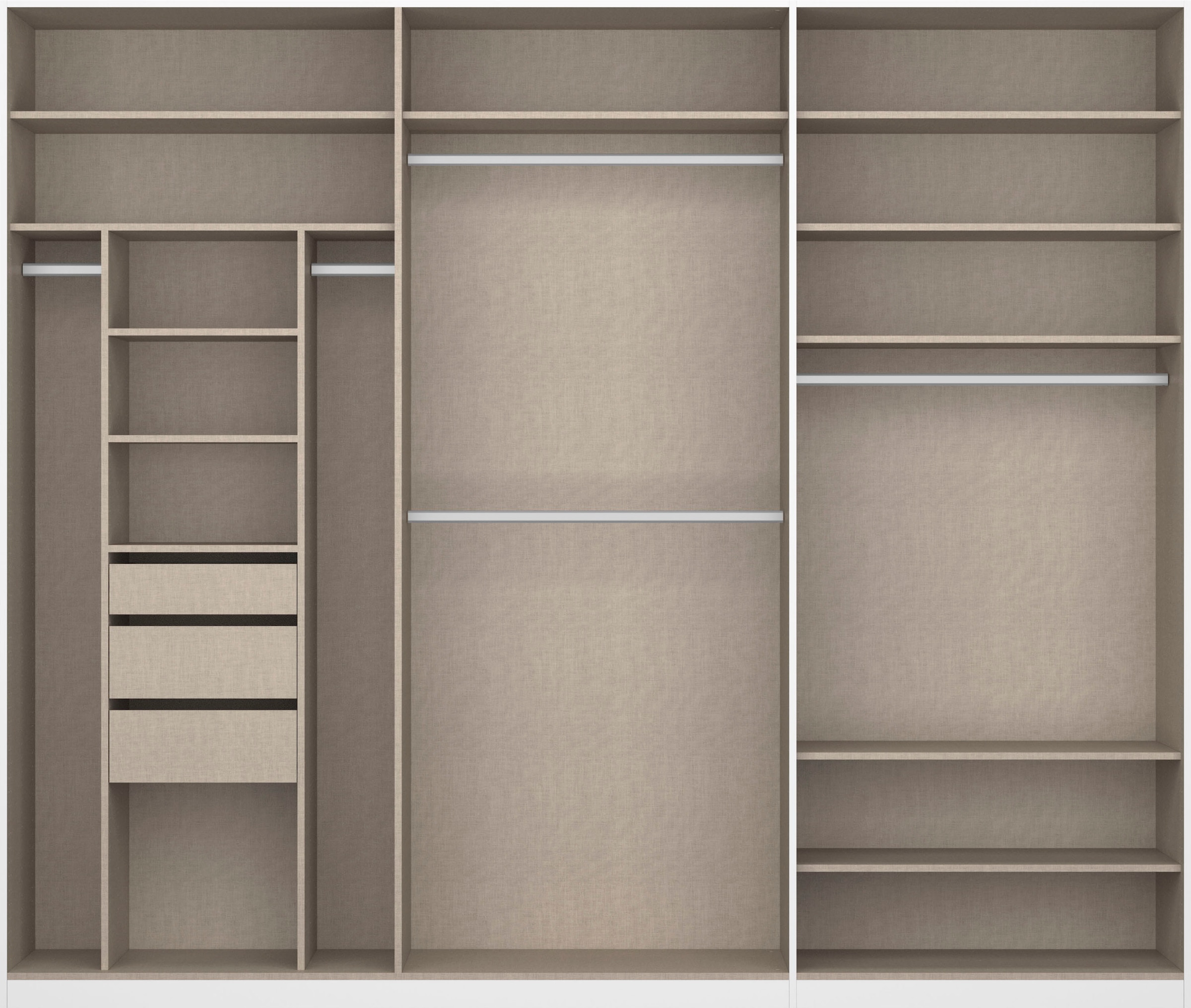 rauch Drehtürenschrank »Kleiderschrank Schrank Garderobe TOPSELLER OTELI inkl. Inneneinteilung«, mit 3 Innenschubladen extra Böden optional mit Spiegel MADE IN GERMANY