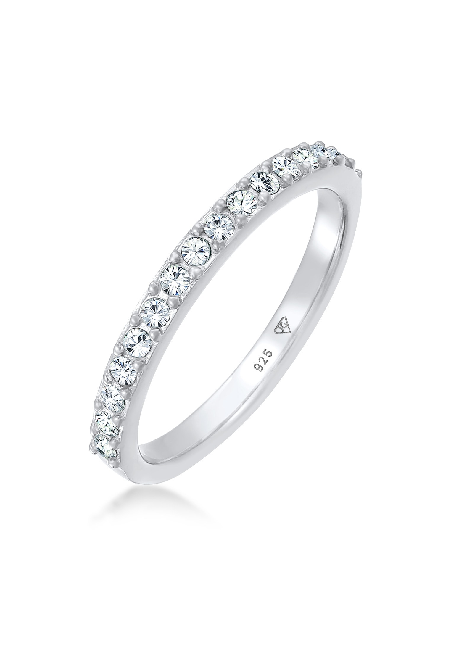Elli Silberring »Ring Bandring Memoire 925 Silber, mit Kristallen von Swarovski®«
