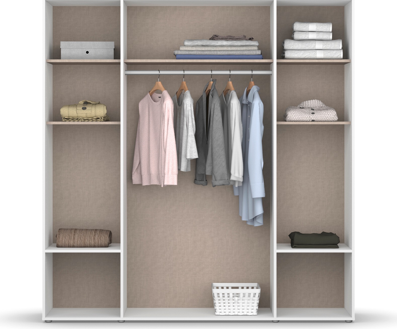 rauch Drehtürenschrank »Kleiderschrank Schrank Garderobe Wäscheschrank NABILA viel Stauraum«, (in 3 verschiedenen Ausstattungen BASIC/CLASSIC/PREMIUM), mit 2 Schubladen und Push-to-Open Funktion TOPSELLER MADE IN GERMANY