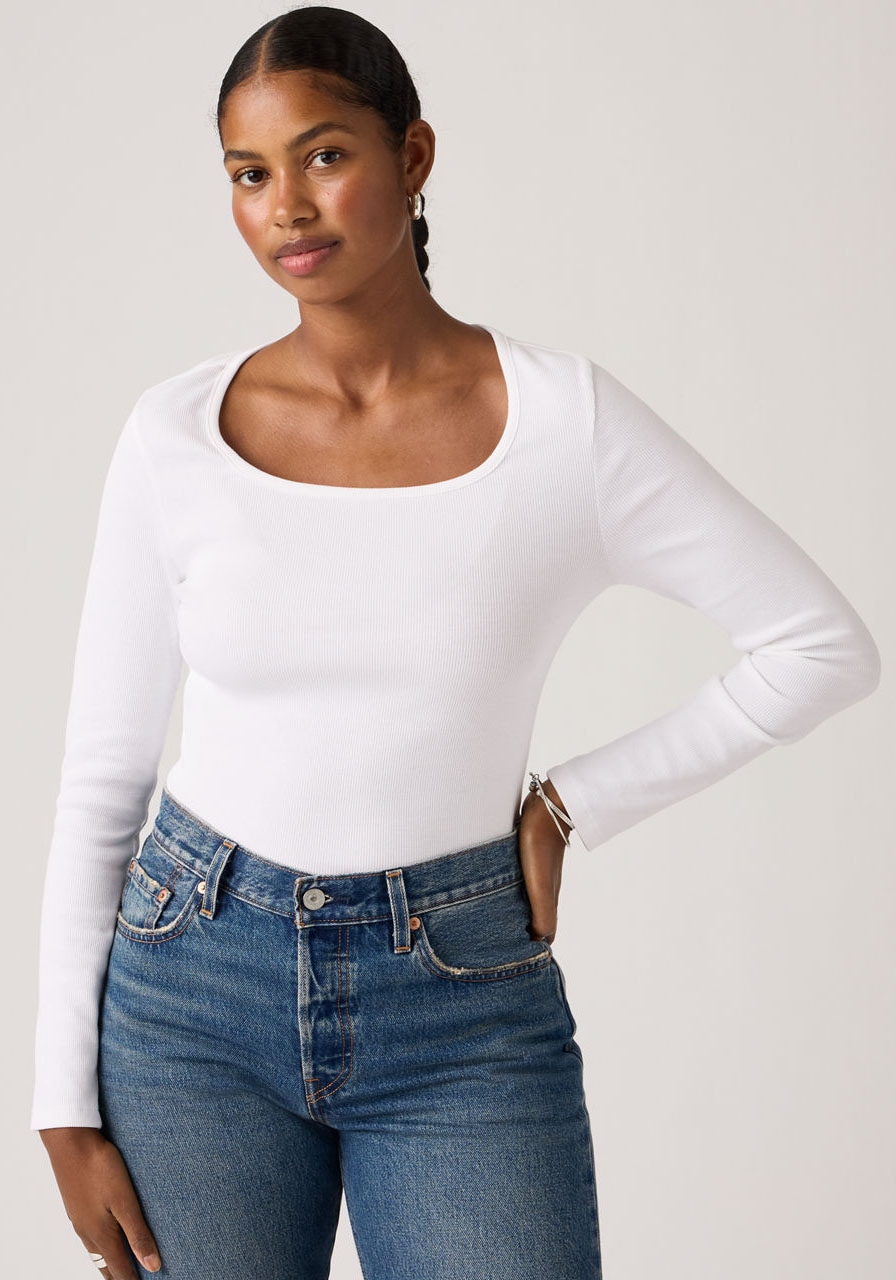 Levi's® Langarmshirt »ESSENTIAL SQRD NECK LONG SLEEVE« mit eckigem Ausschnitt