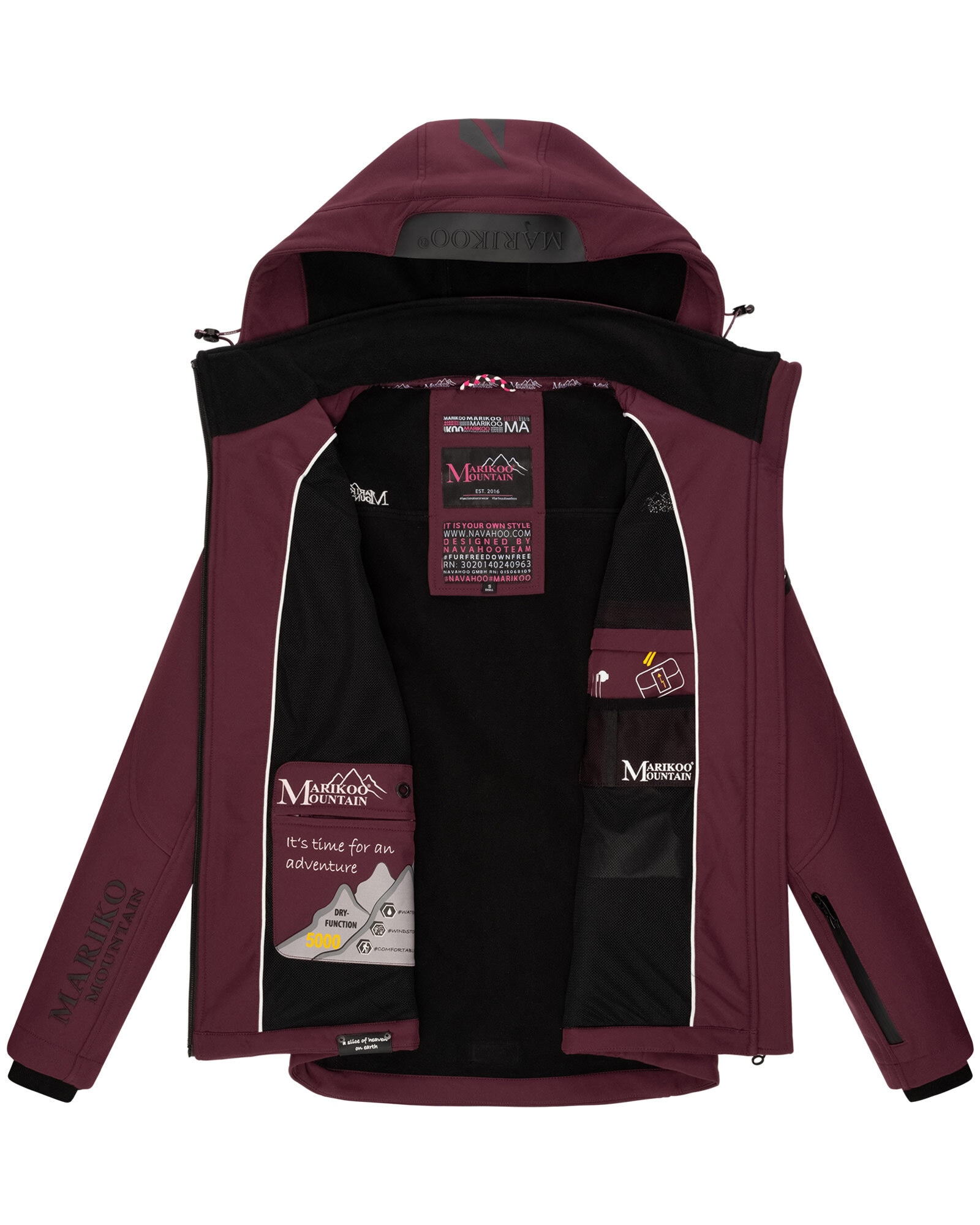 Marikoo Softshelljacke »Marikoo Mountain Mount-Cho-Oyu Damen Jacke B928«