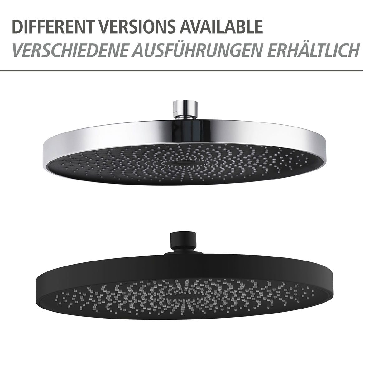 WENKO Kopfbrause »Softwater«, (1 tlg.), Chrom/Schwarz, Ø 26 cm