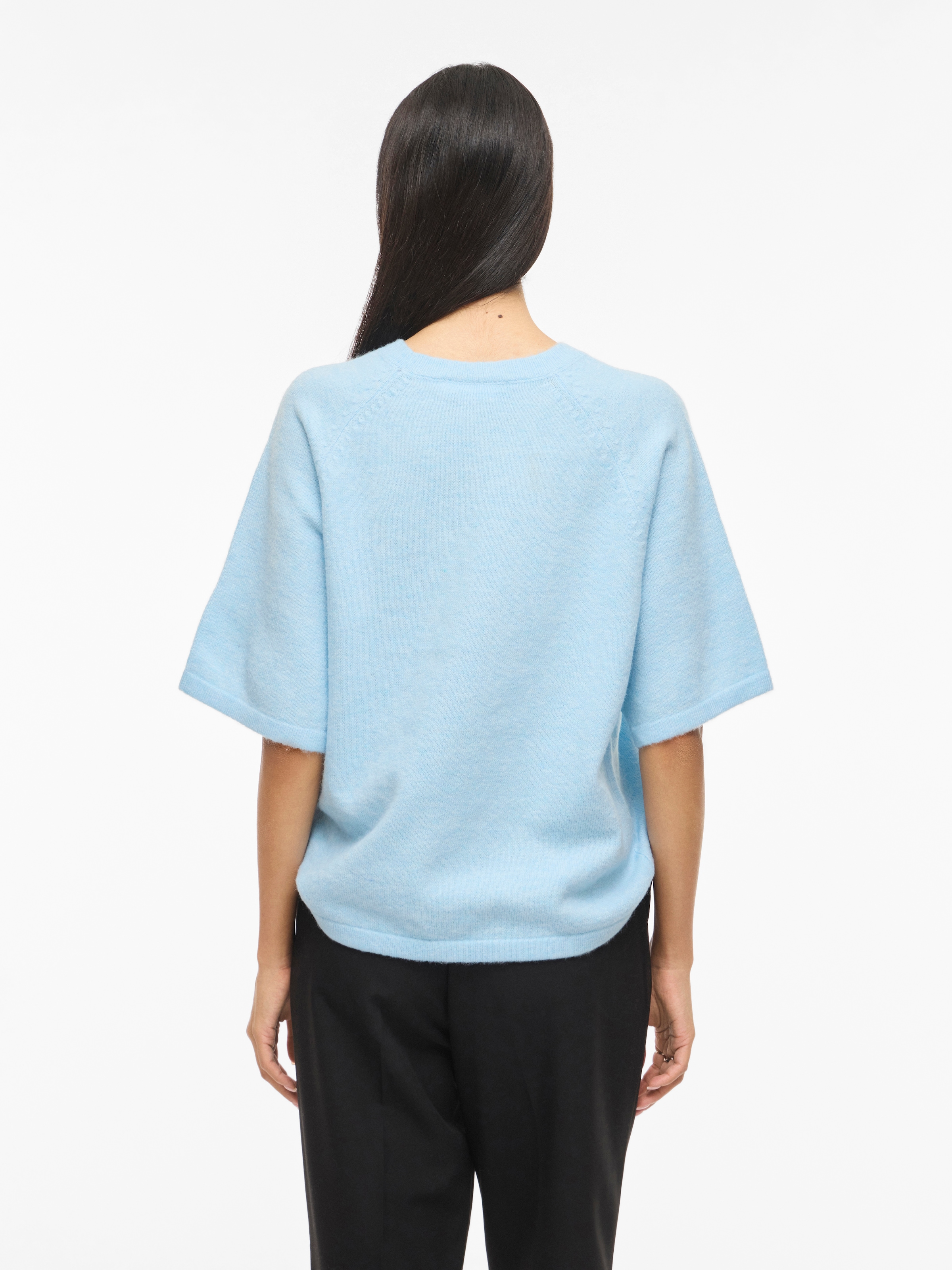 Vila Strickpullover »VILIGA 2/4 O-NECK KNIT TOP - NOOS« Materialmix, relaxed fit