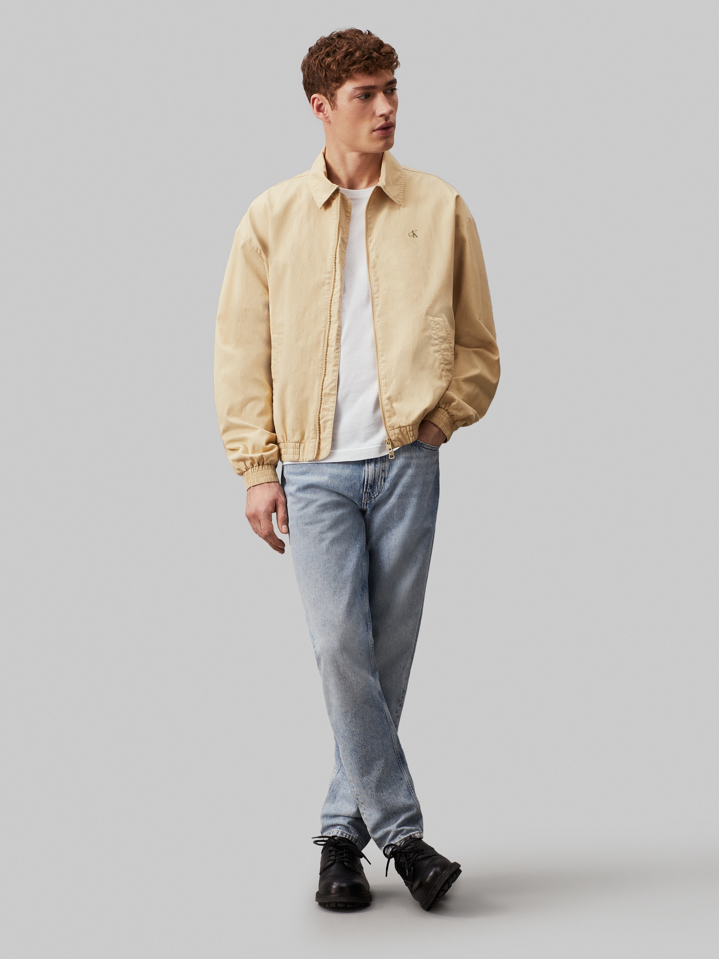 Calvin Klein Jeans Collegejacke »LINEAR TEXTURE HARRINGTON«, mit Logoprägung