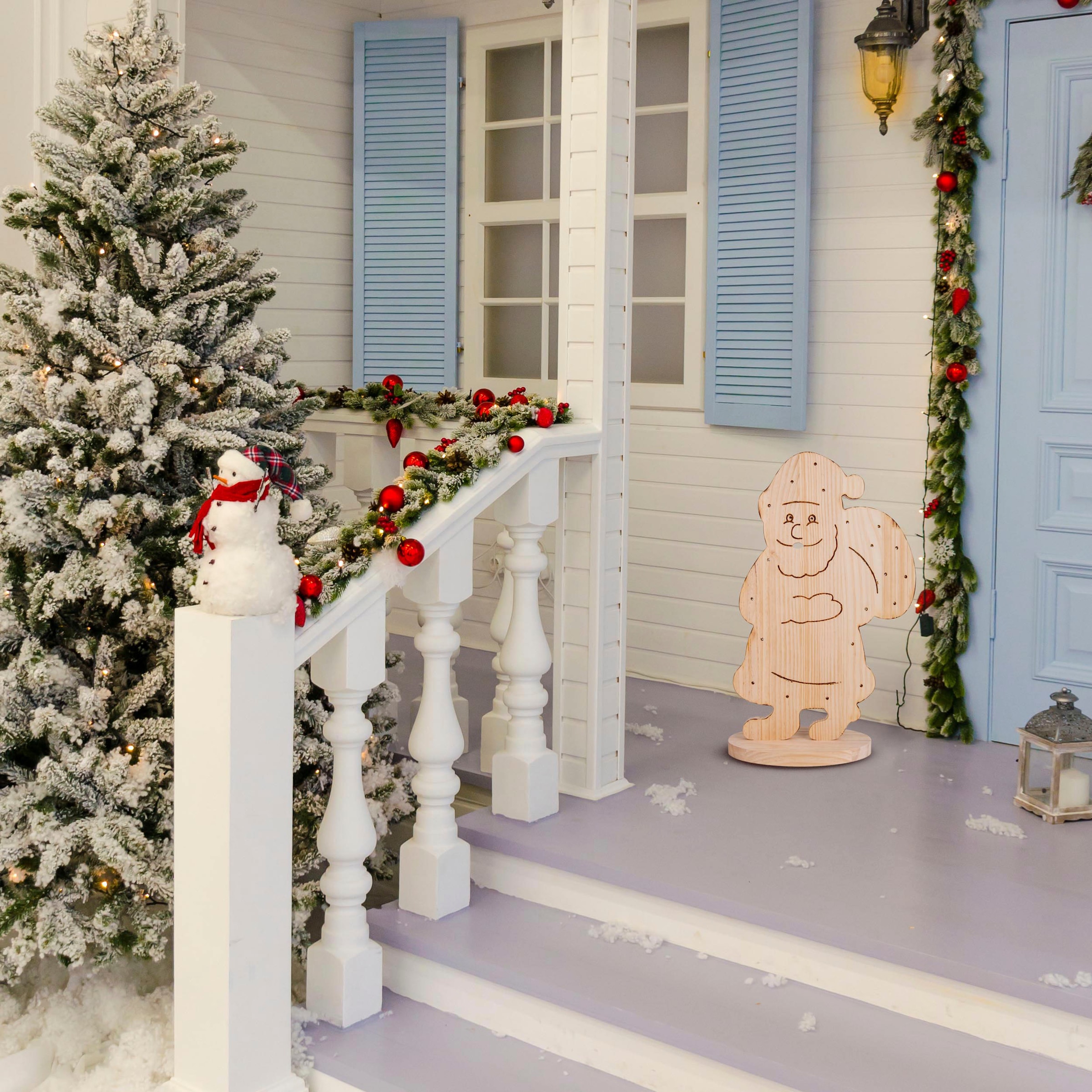 »Santa ca. Jahren Garantie online Holz-Stehleuchte, kaufen 49 näve LED Weihnachtsdeko mit Batteriebetrieben XXL cm, aus 3 klein, Holz«, | Dekoobjekt Höhe